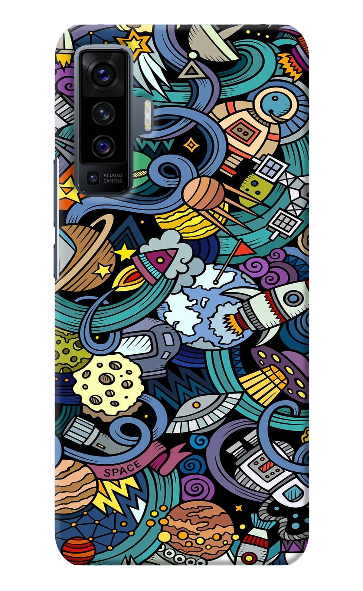 Space Abstract Vivo X50 Back Cover