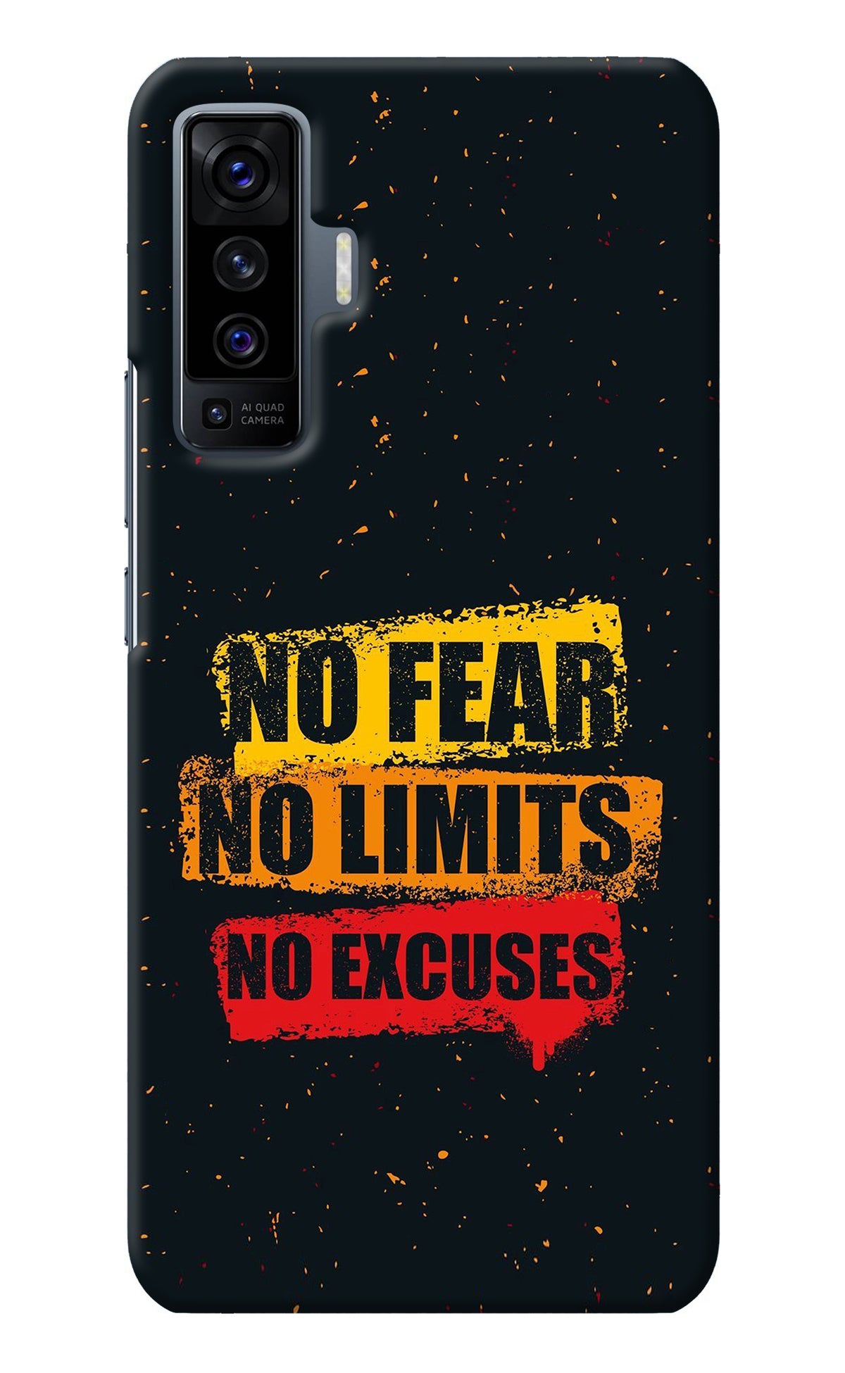 No Fear No Limits No Excuse Vivo X50 Back Cover