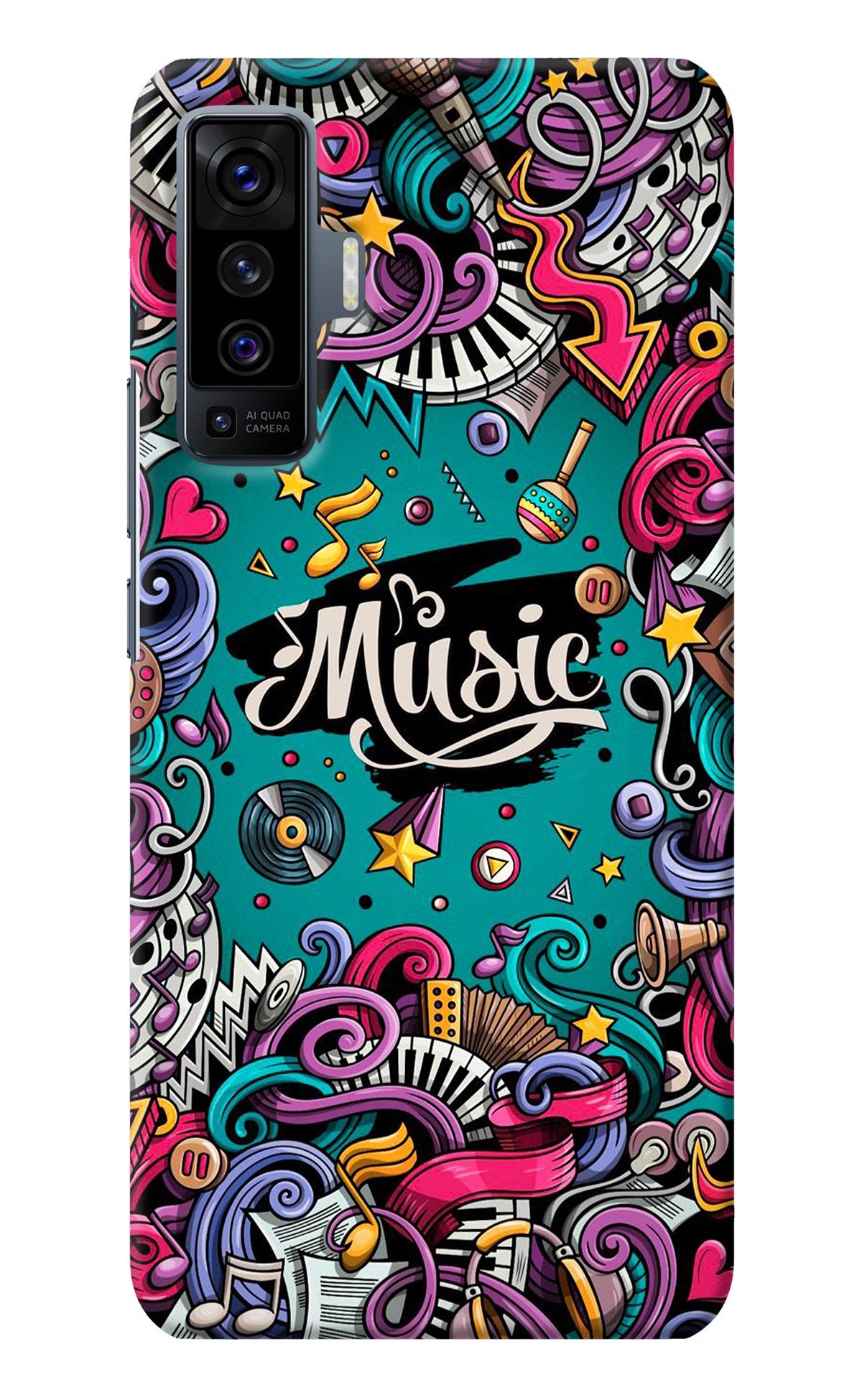 Music Graffiti Vivo X50 Back Cover