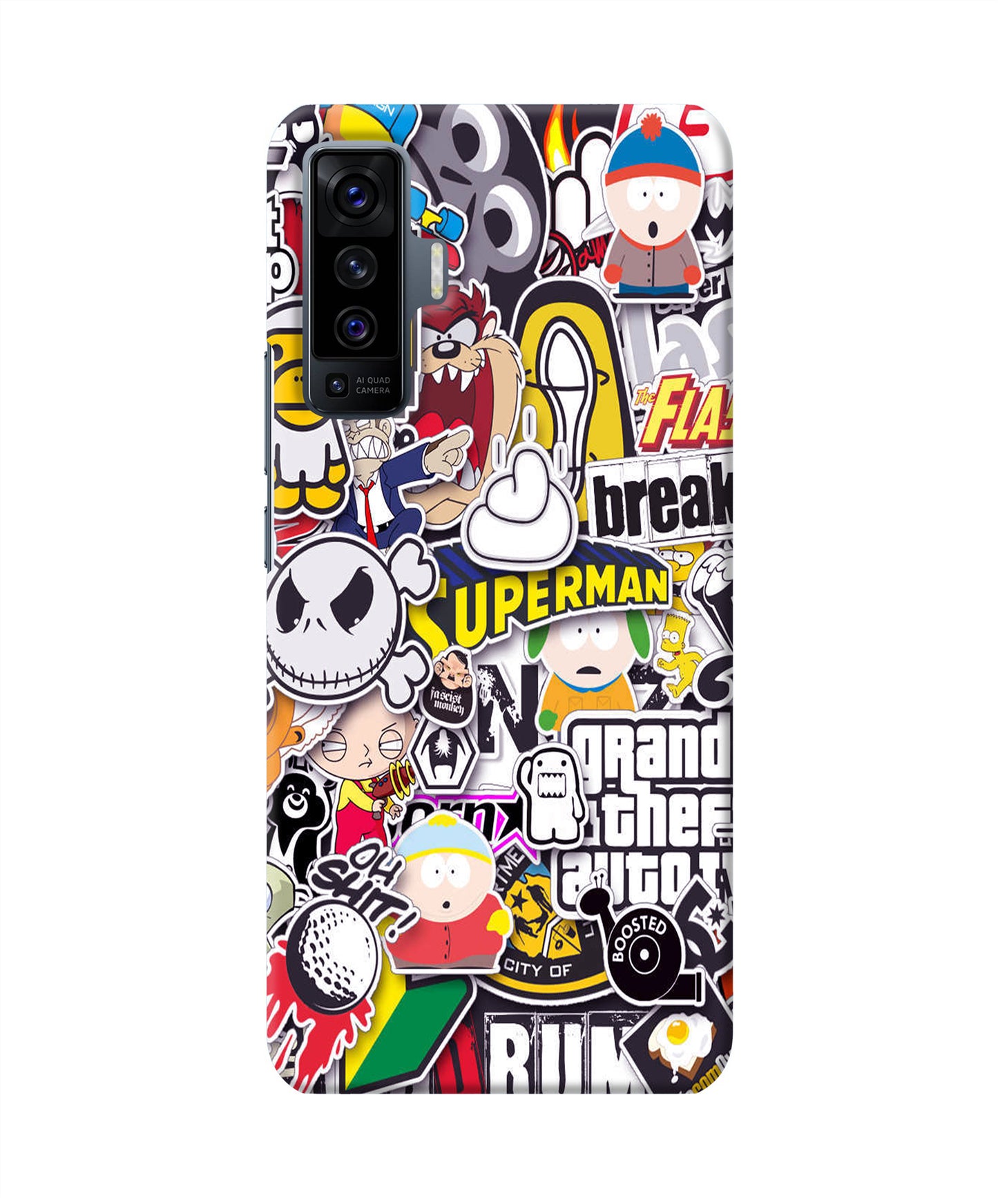 Sticker Bomb Vivo X50 Back Cover