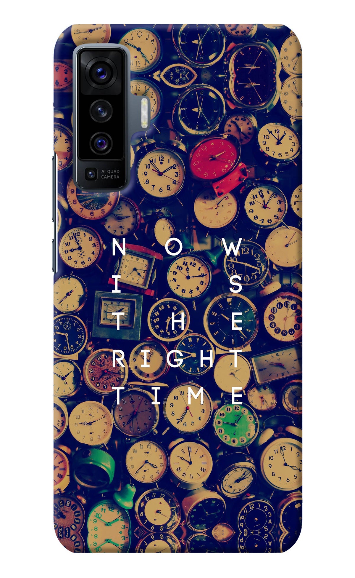 Now is the Right Time Quote Vivo X50 Back Cover