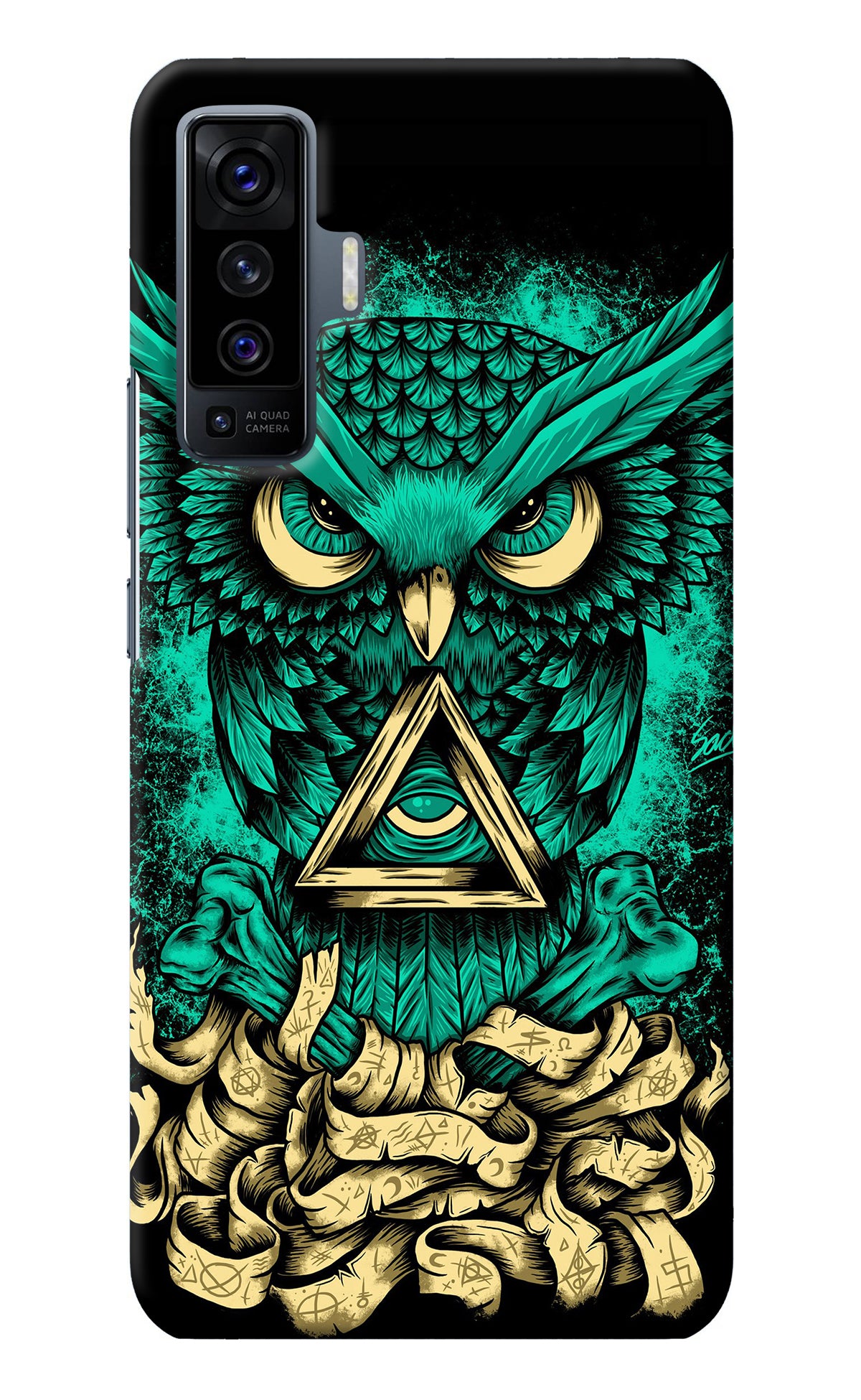 Green Owl Vivo X50 Back Cover