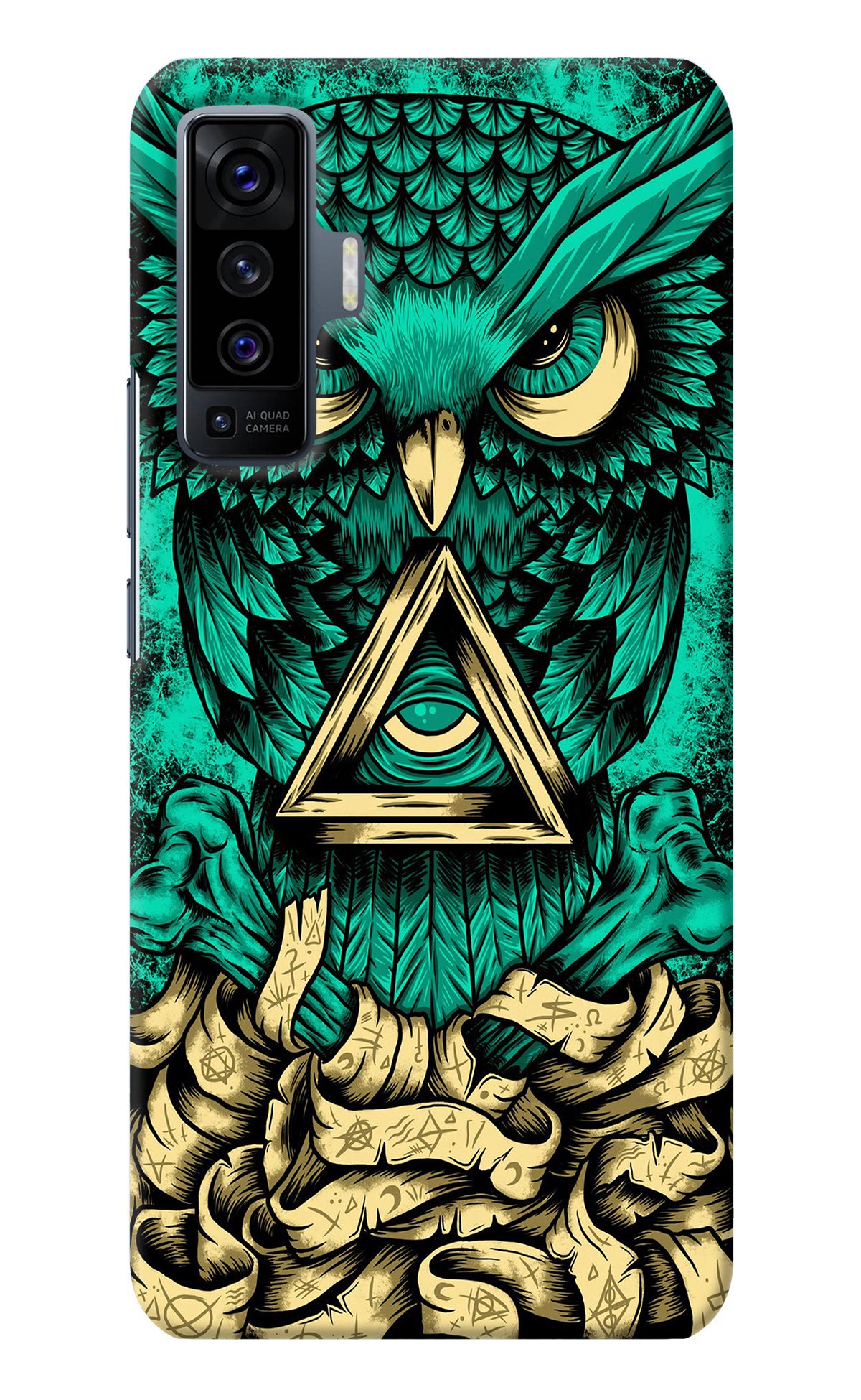 Green Owl Vivo X50 Back Cover