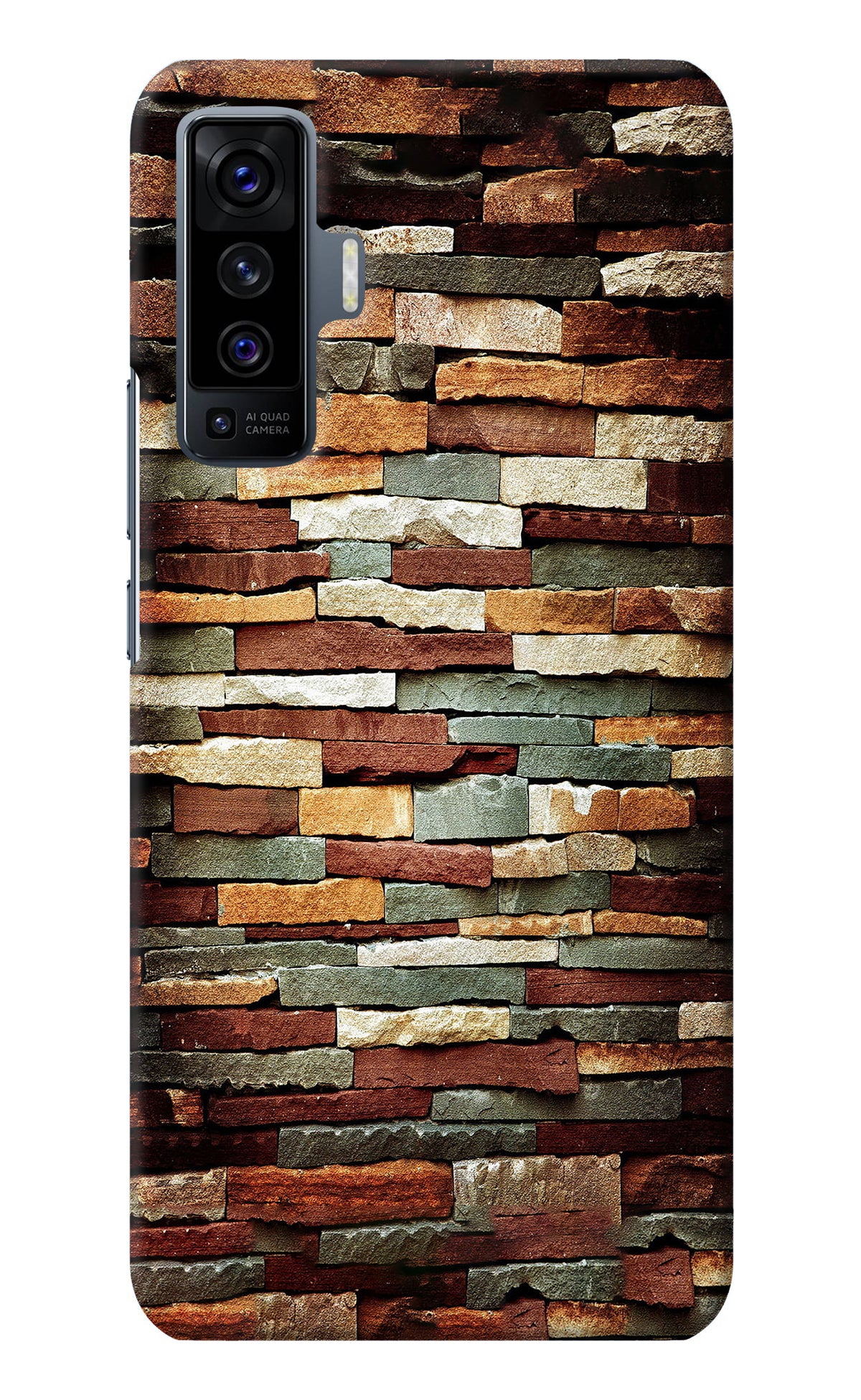 Bricks Pattern Vivo X50 Back Cover