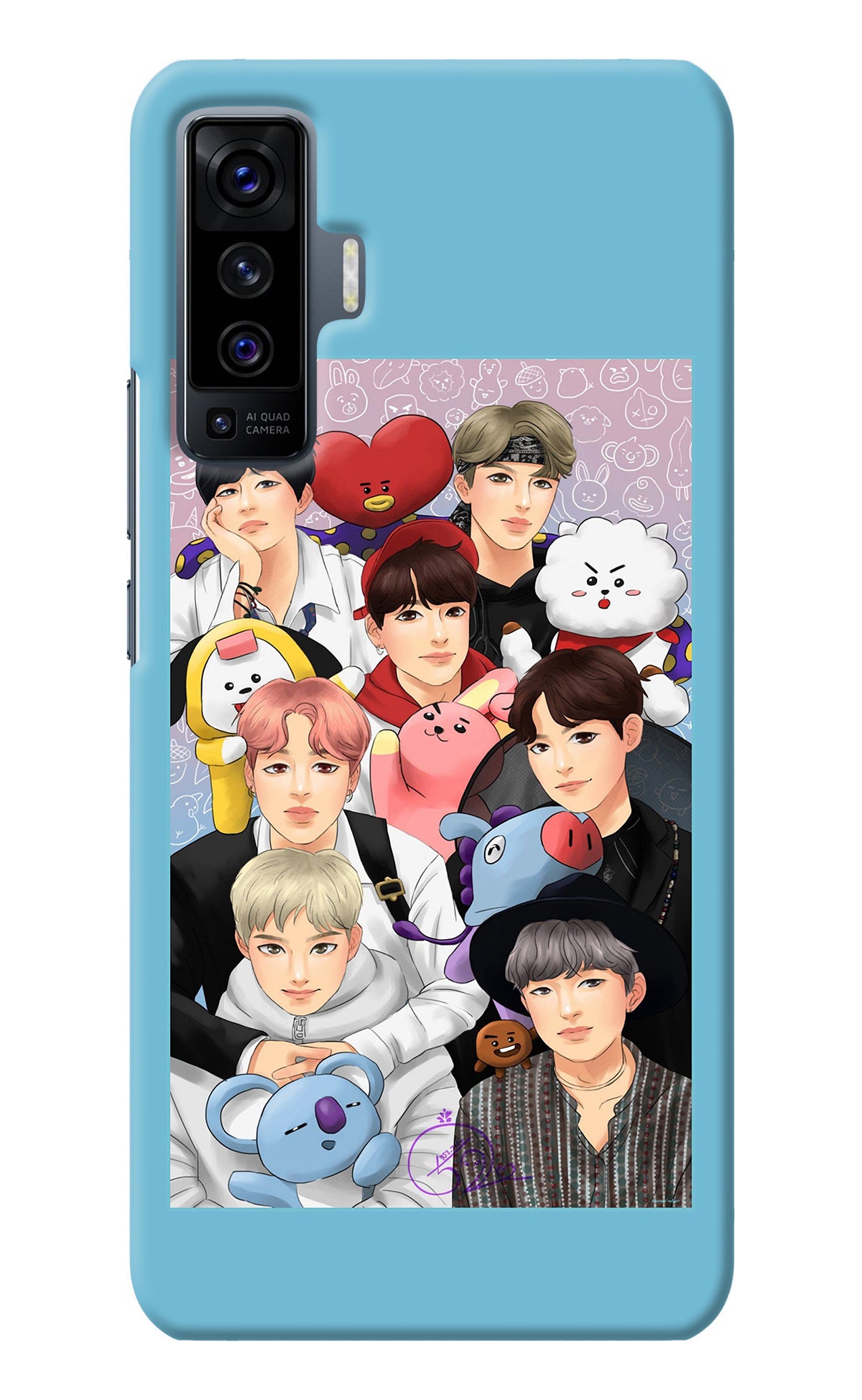 BTS with animals Vivo X50 Back Cover