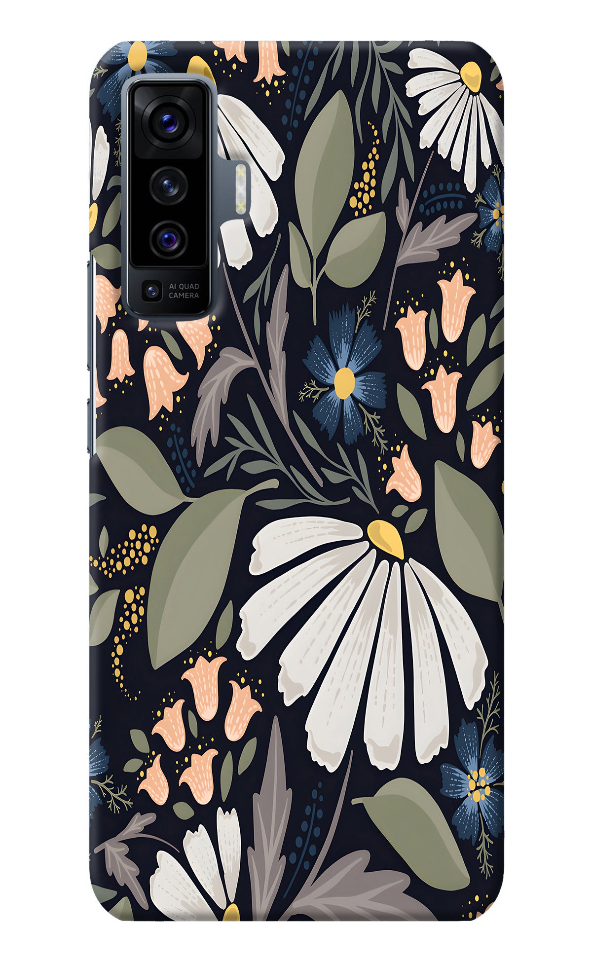 Flowers Art Vivo X50 Back Cover