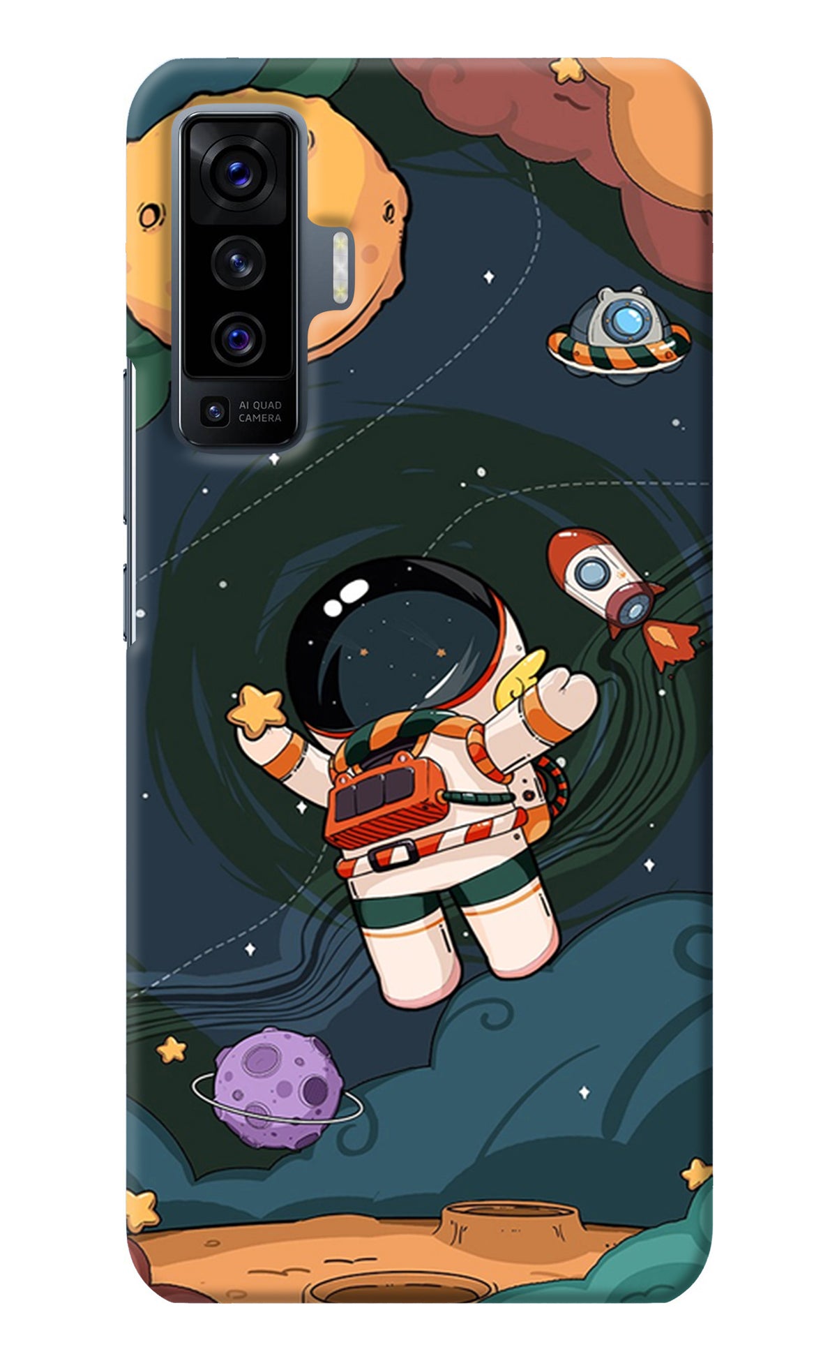 Cartoon Astronaut Vivo X50 Back Cover