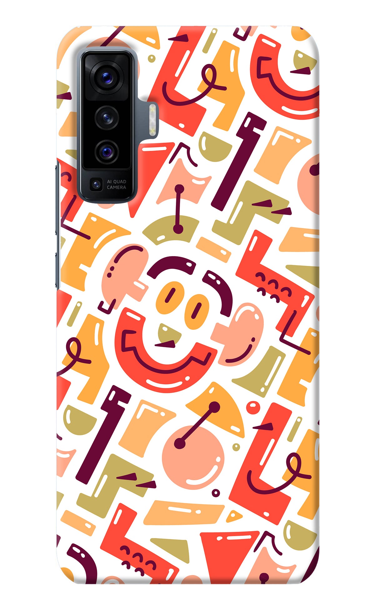 Doodle Pattern Vivo X50 Back Cover