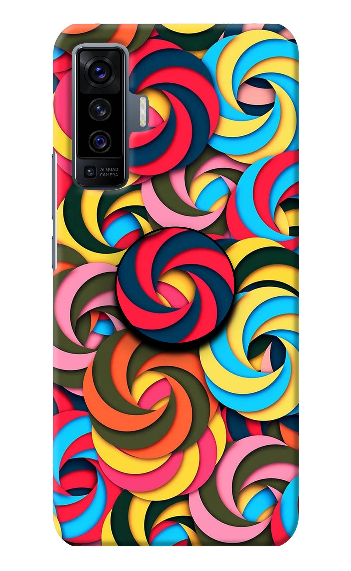 Spiral Pattern Vivo X50 Pop Case