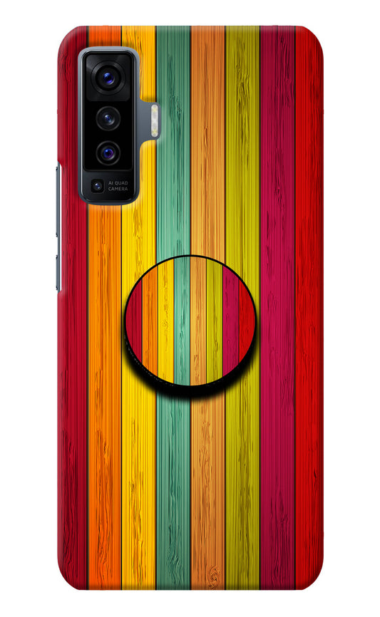 Multicolor Wooden Vivo X50 Pop Case