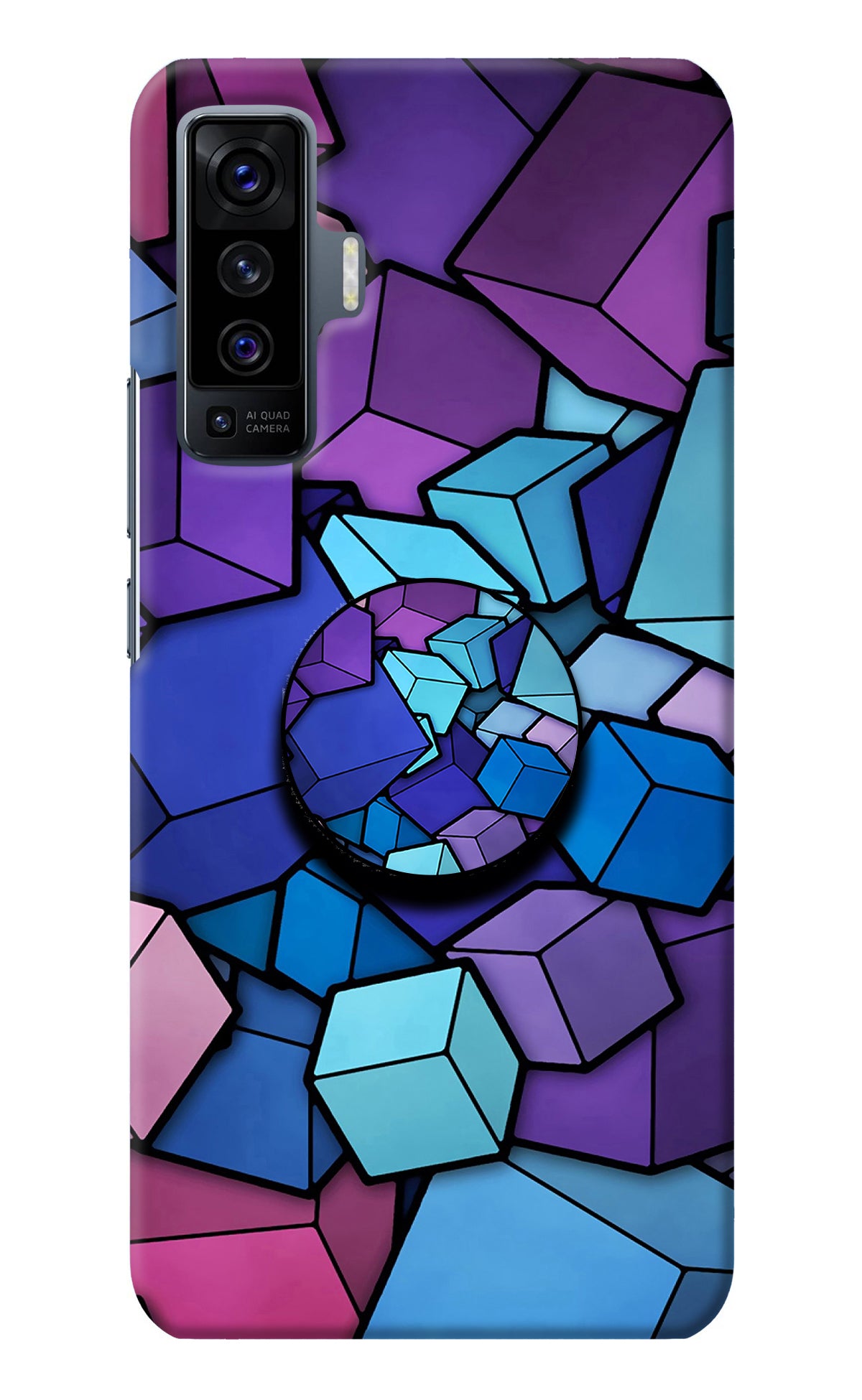 Cubic Abstract Vivo X50 Pop Case