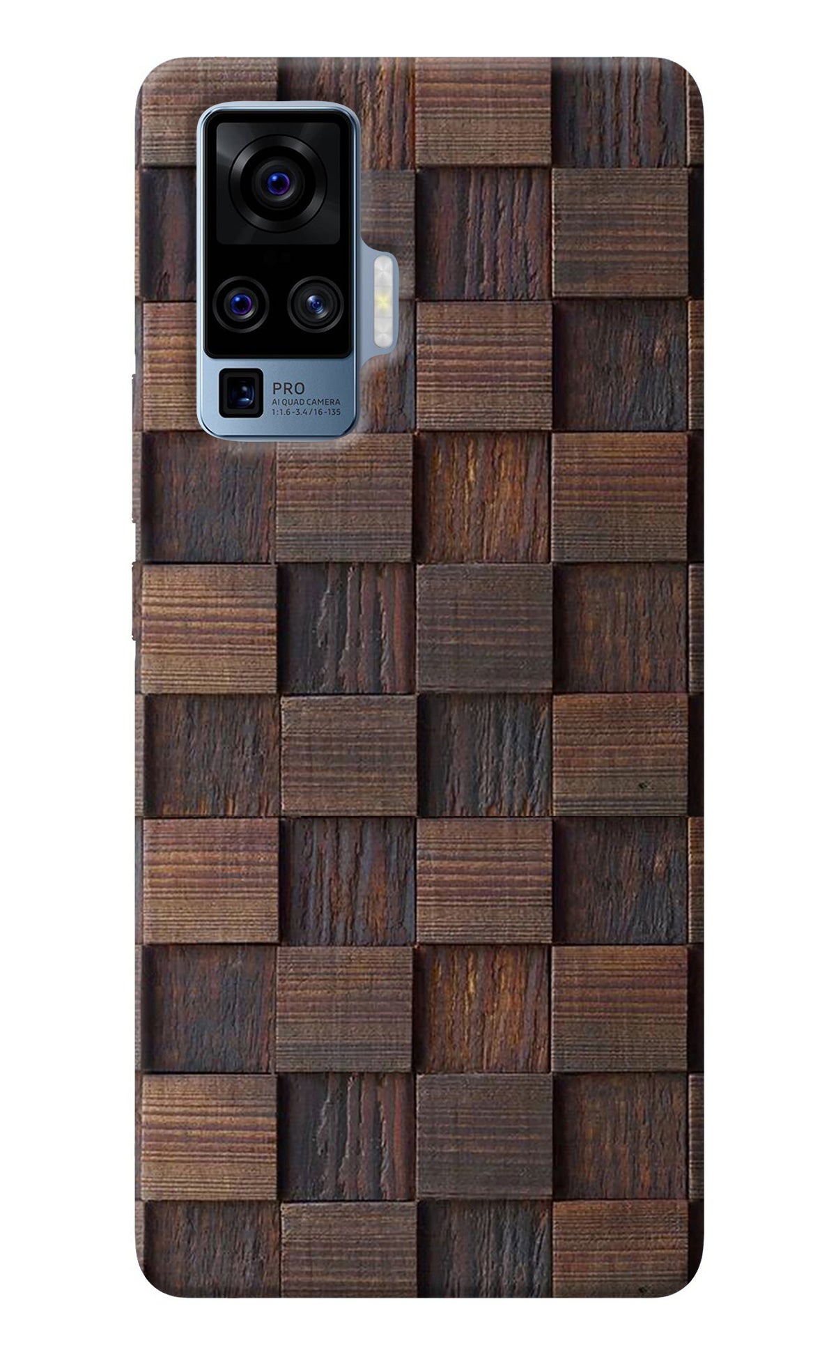 Wooden Cube Design Vivo X50 Pro Back Cover