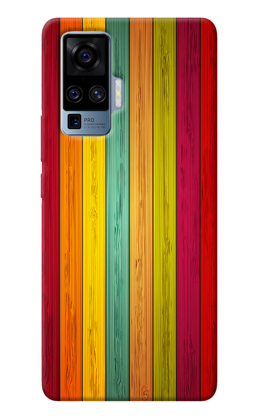 Multicolor Wooden Vivo X50 Pro Back Cover