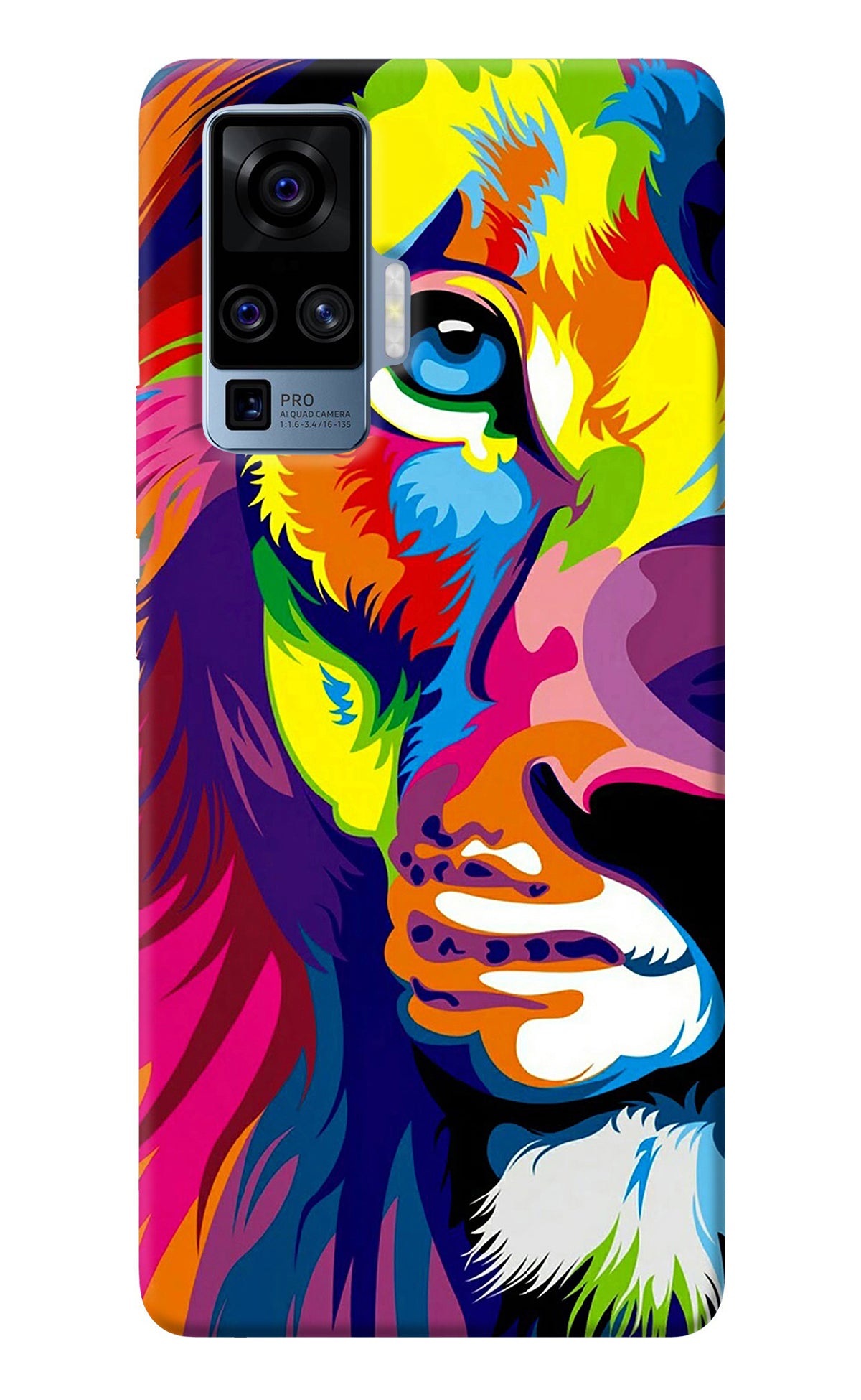 Lion Half Face Vivo X50 Pro Back Cover