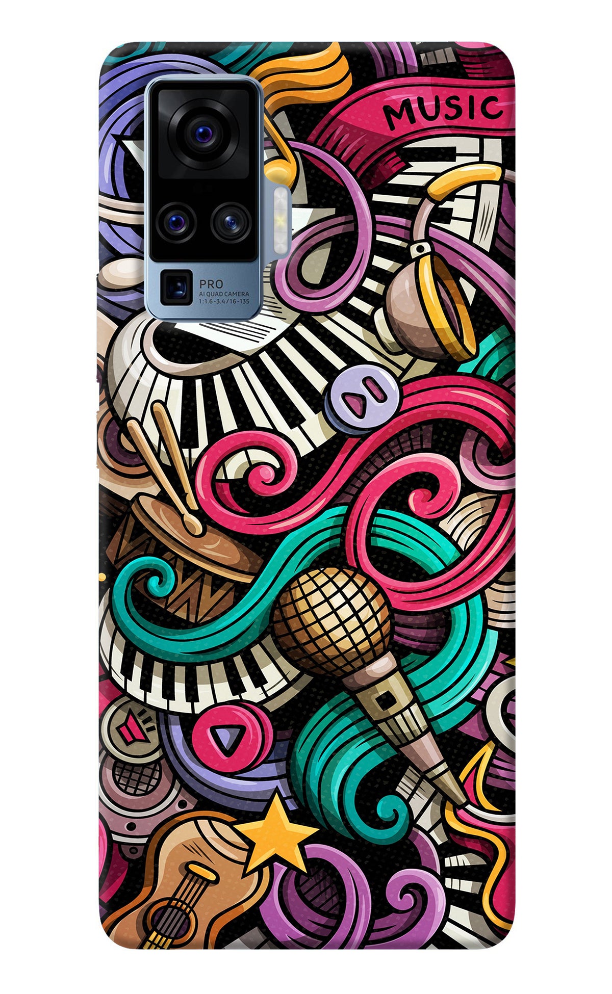 Music Abstract Vivo X50 Pro Back Cover