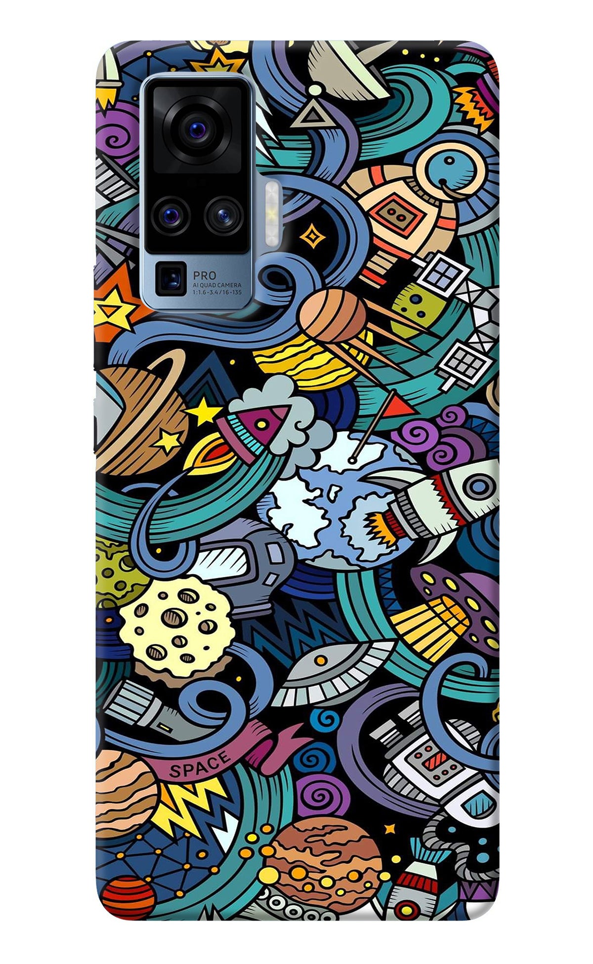 Space Abstract Vivo X50 Pro Back Cover