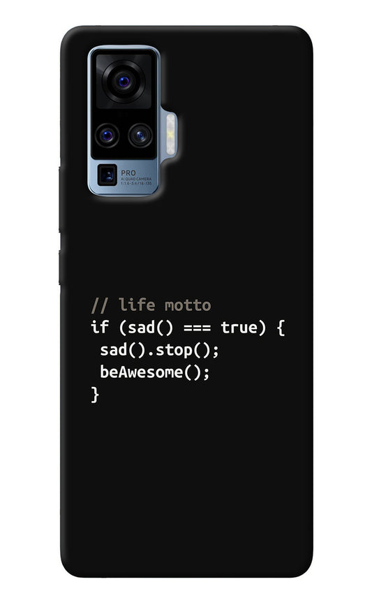 Life Motto Code Vivo X50 Pro Back Cover