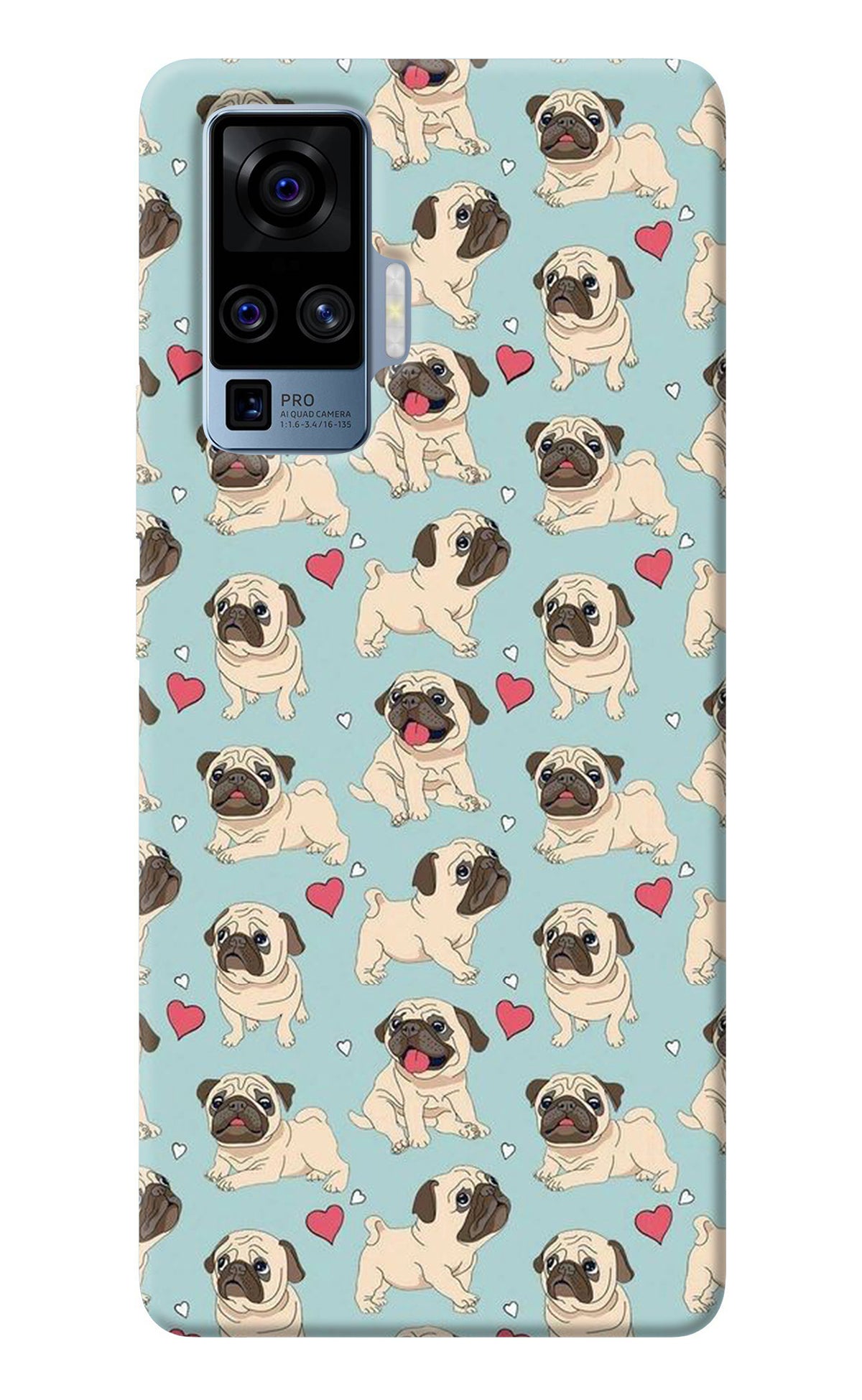 Pug Dog Vivo X50 Pro Back Cover