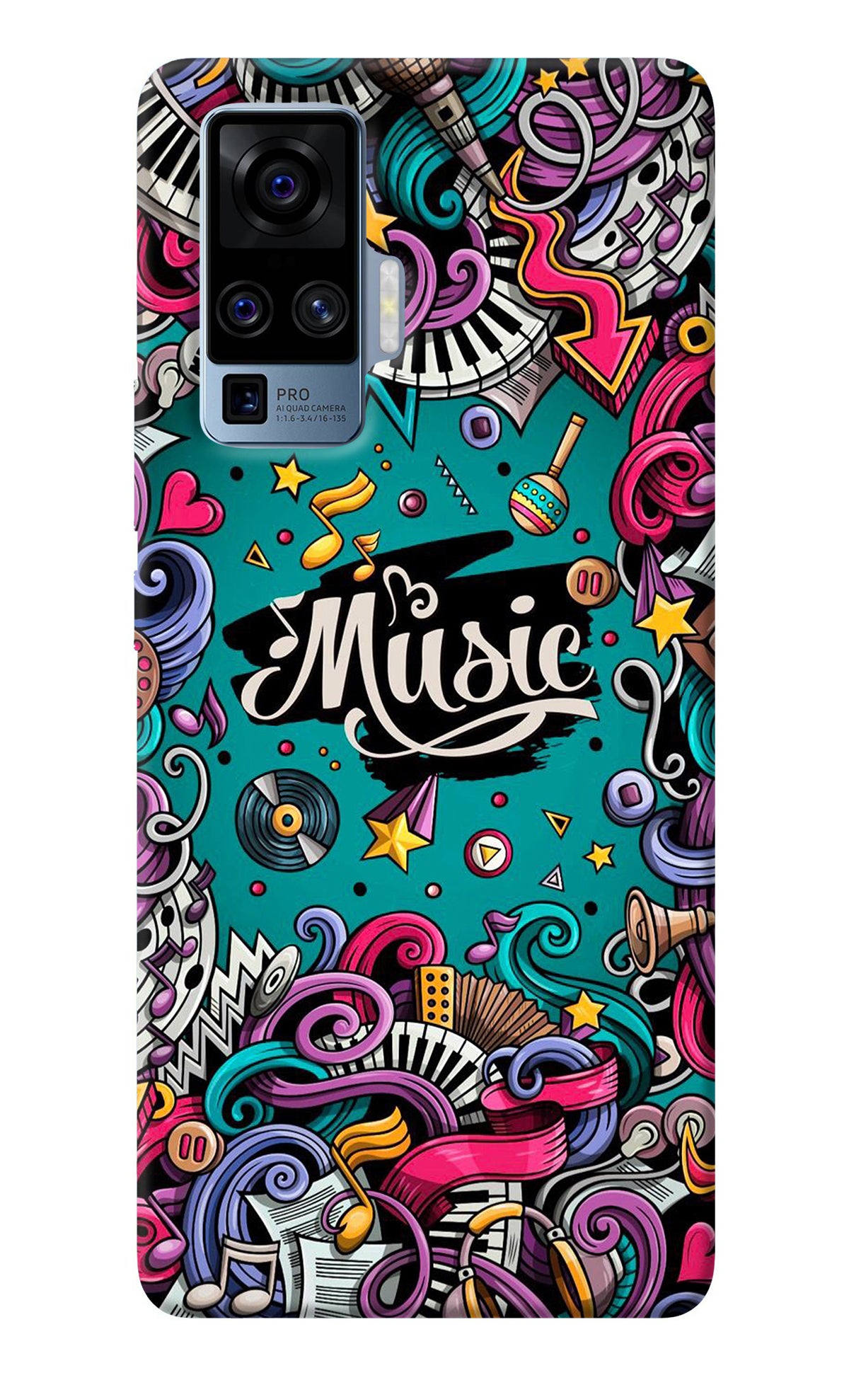 Music Graffiti Vivo X50 Pro Back Cover