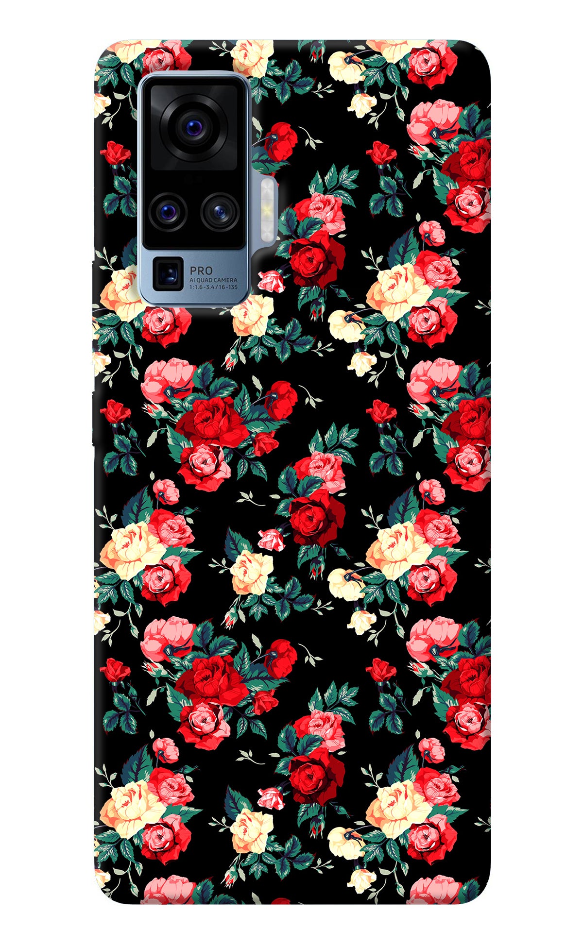 Rose Pattern Vivo X50 Pro Back Cover