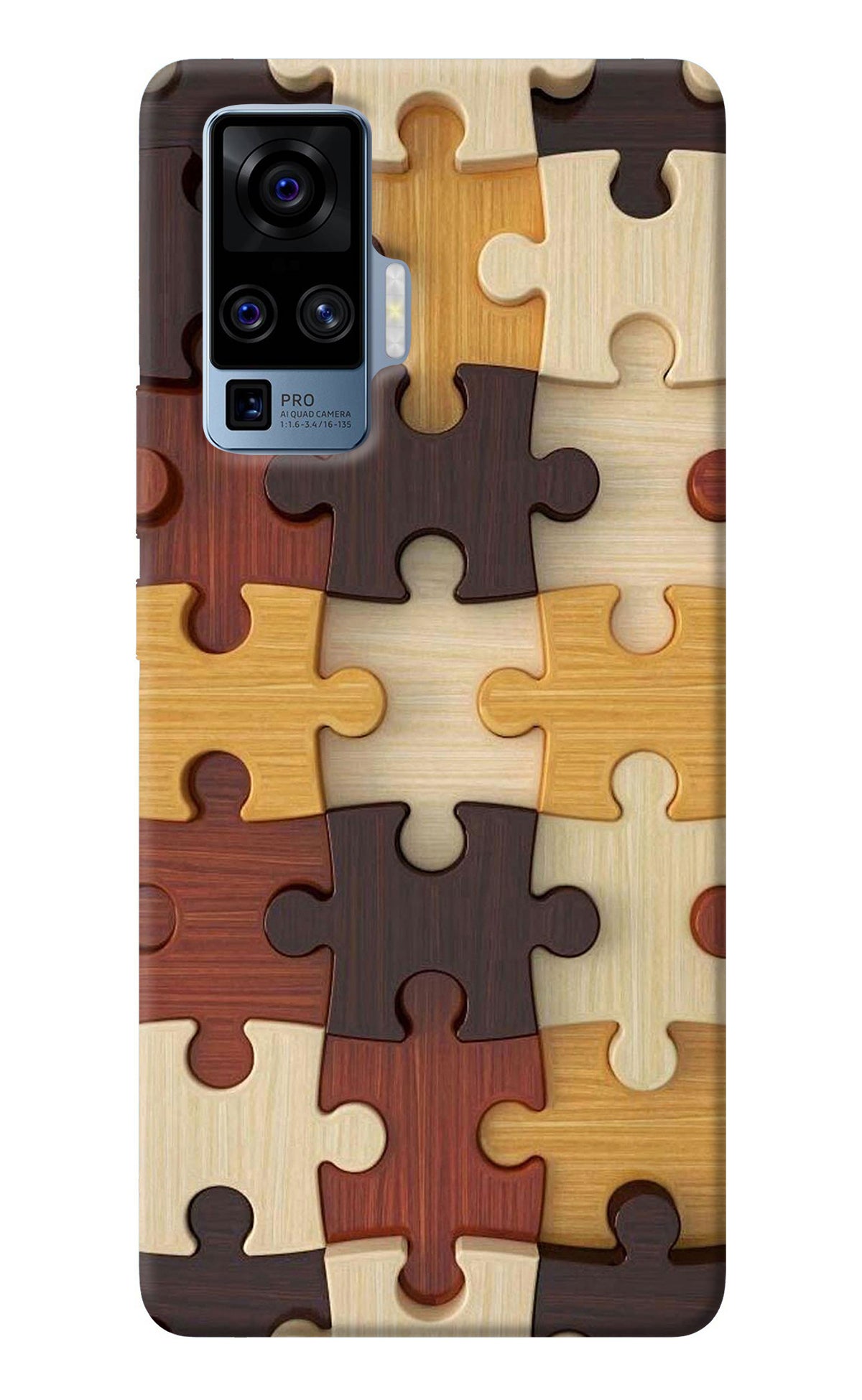 Wooden Puzzle Vivo X50 Pro Back Cover