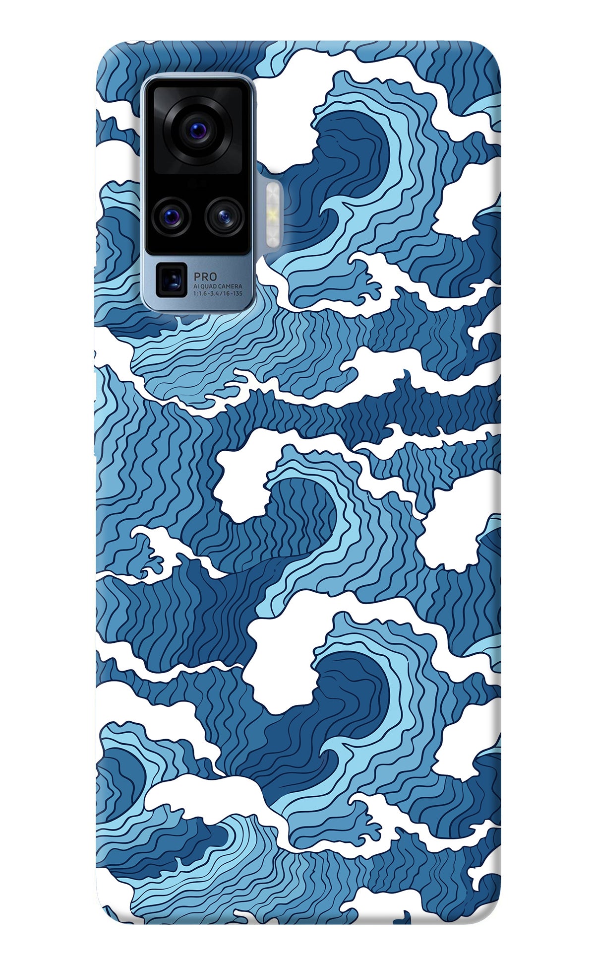 Blue Waves Vivo X50 Pro Back Cover