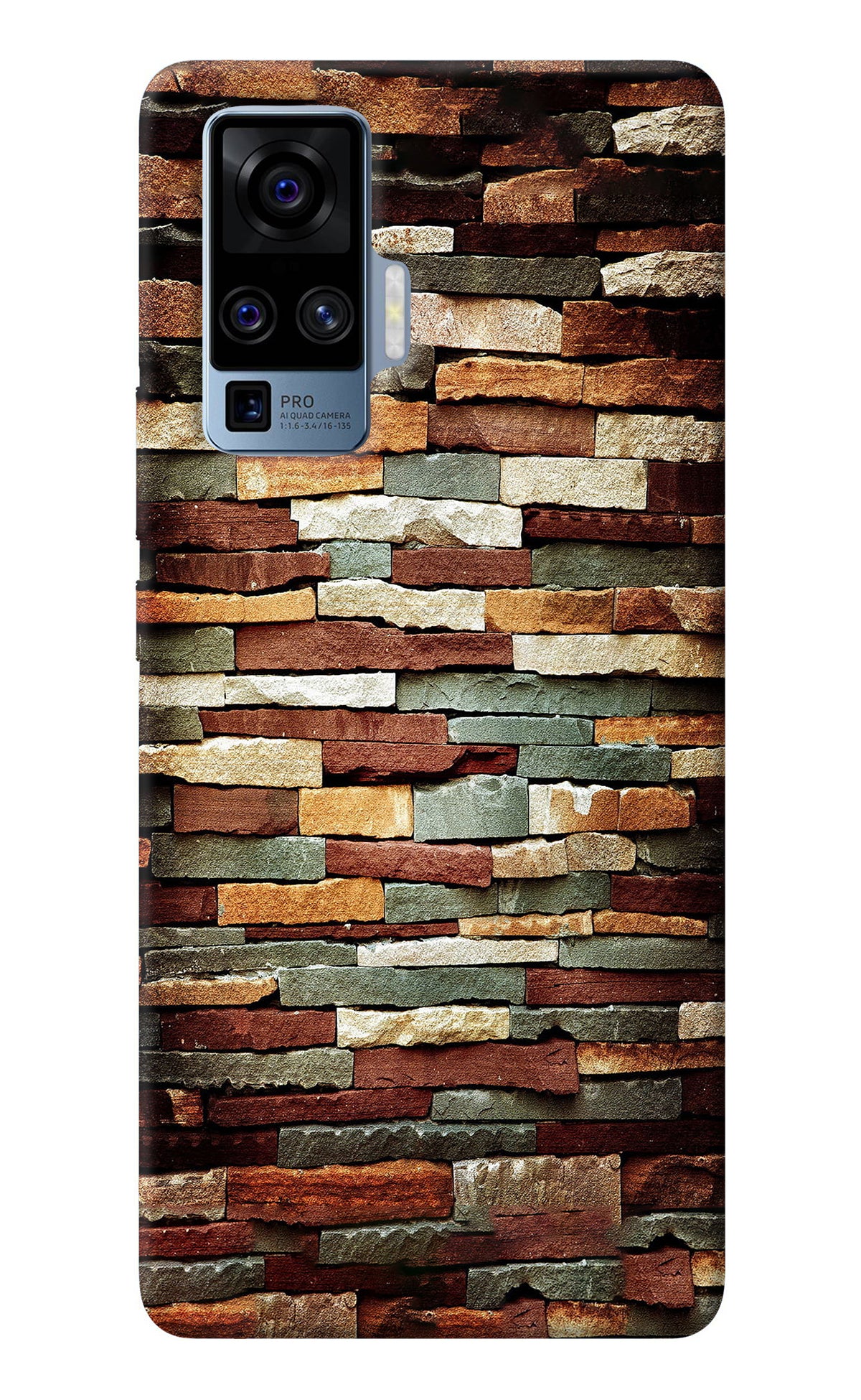 Bricks Pattern Vivo X50 Pro Back Cover