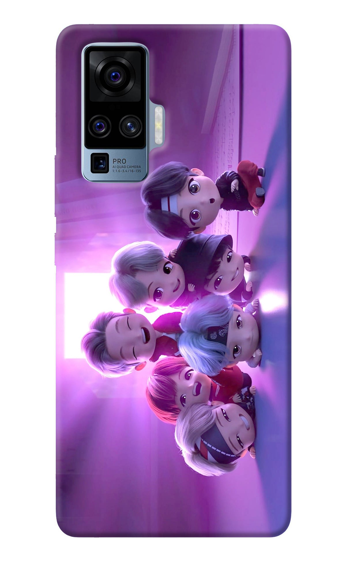 BTS Chibi Vivo X50 Pro Back Cover