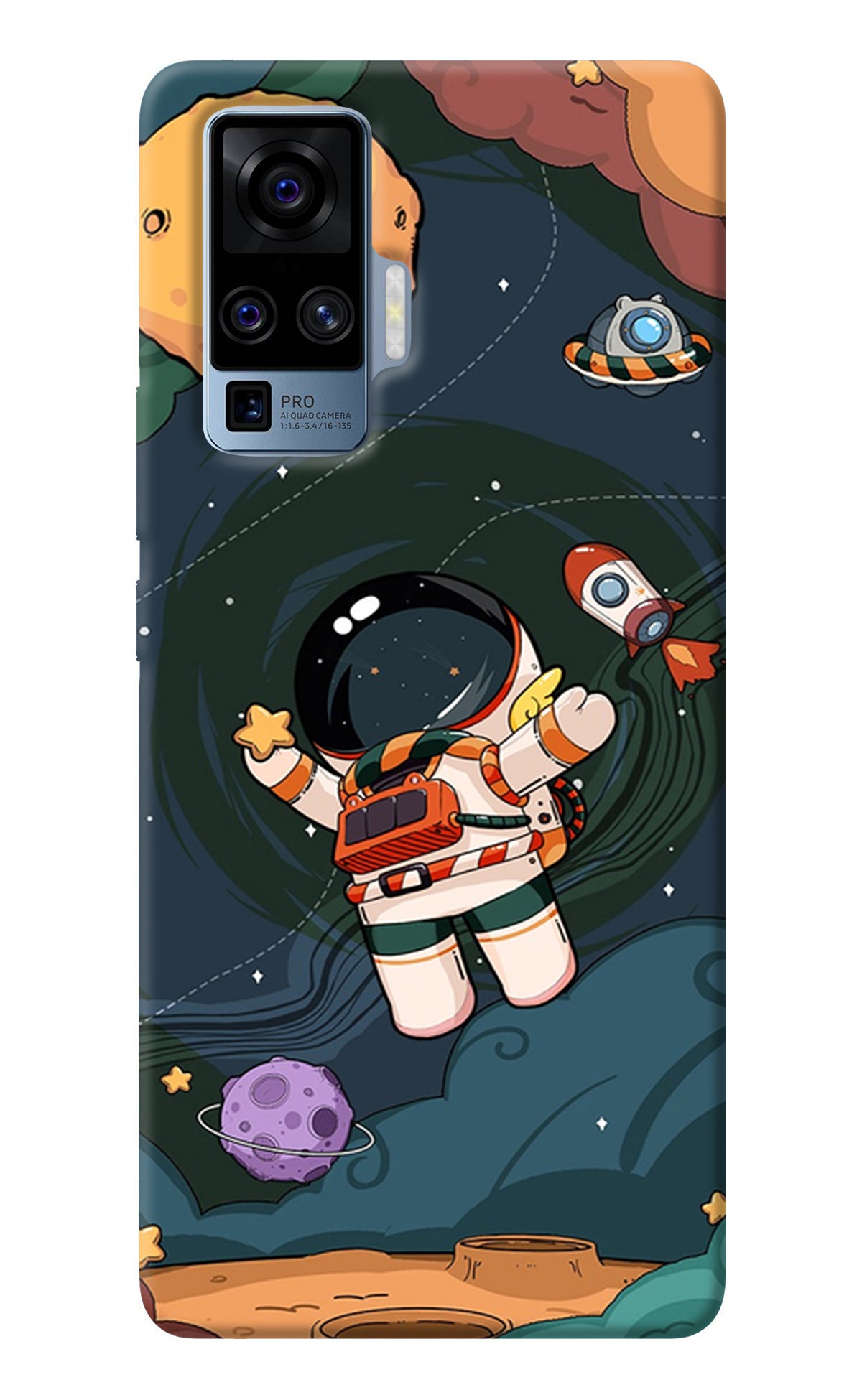 Cartoon Astronaut Vivo X50 Pro Back Cover