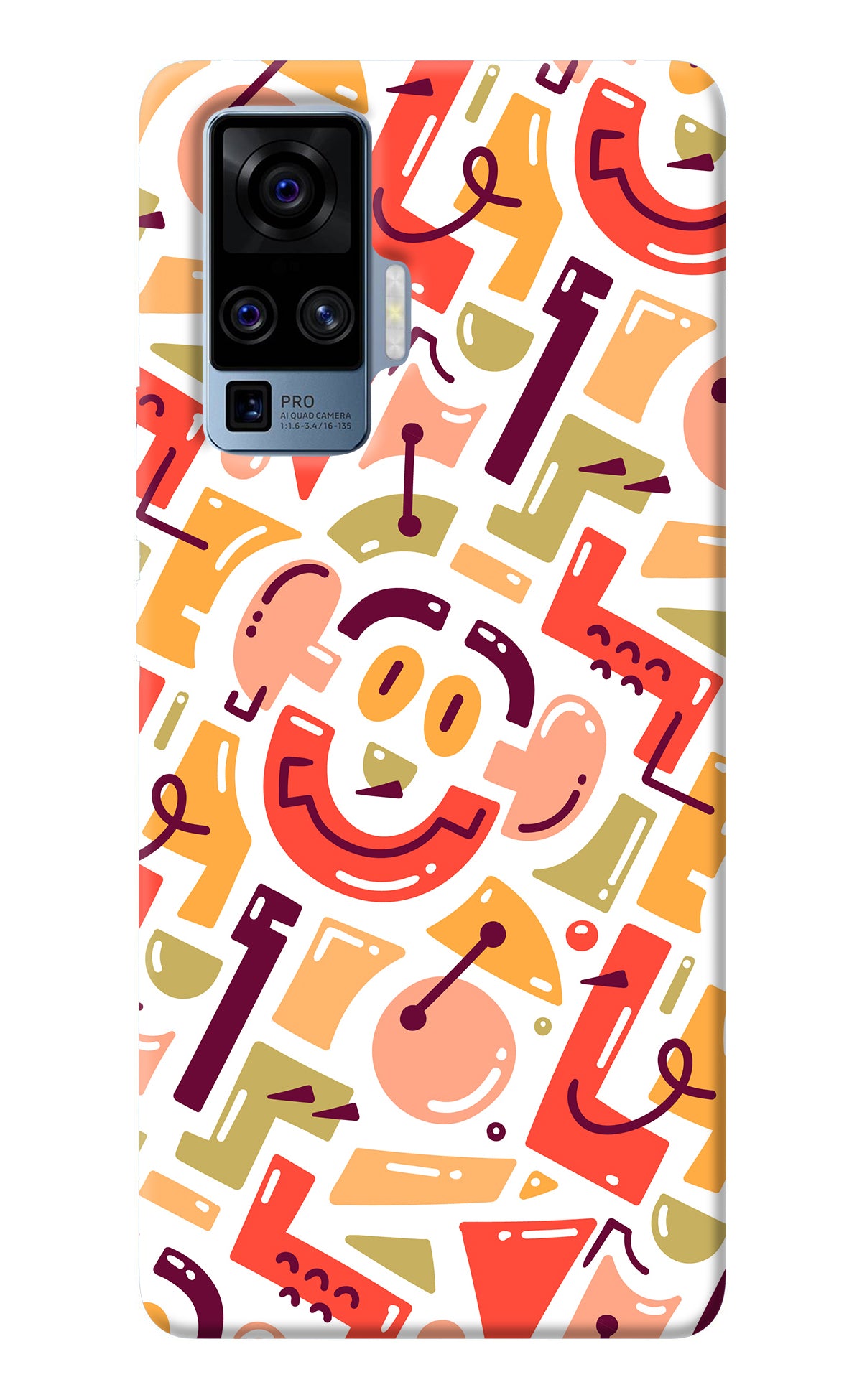 Doodle Pattern Vivo X50 Pro Back Cover