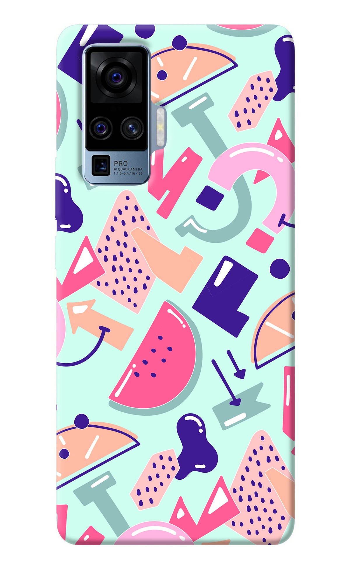 Doodle Pattern Vivo X50 Pro Back Cover