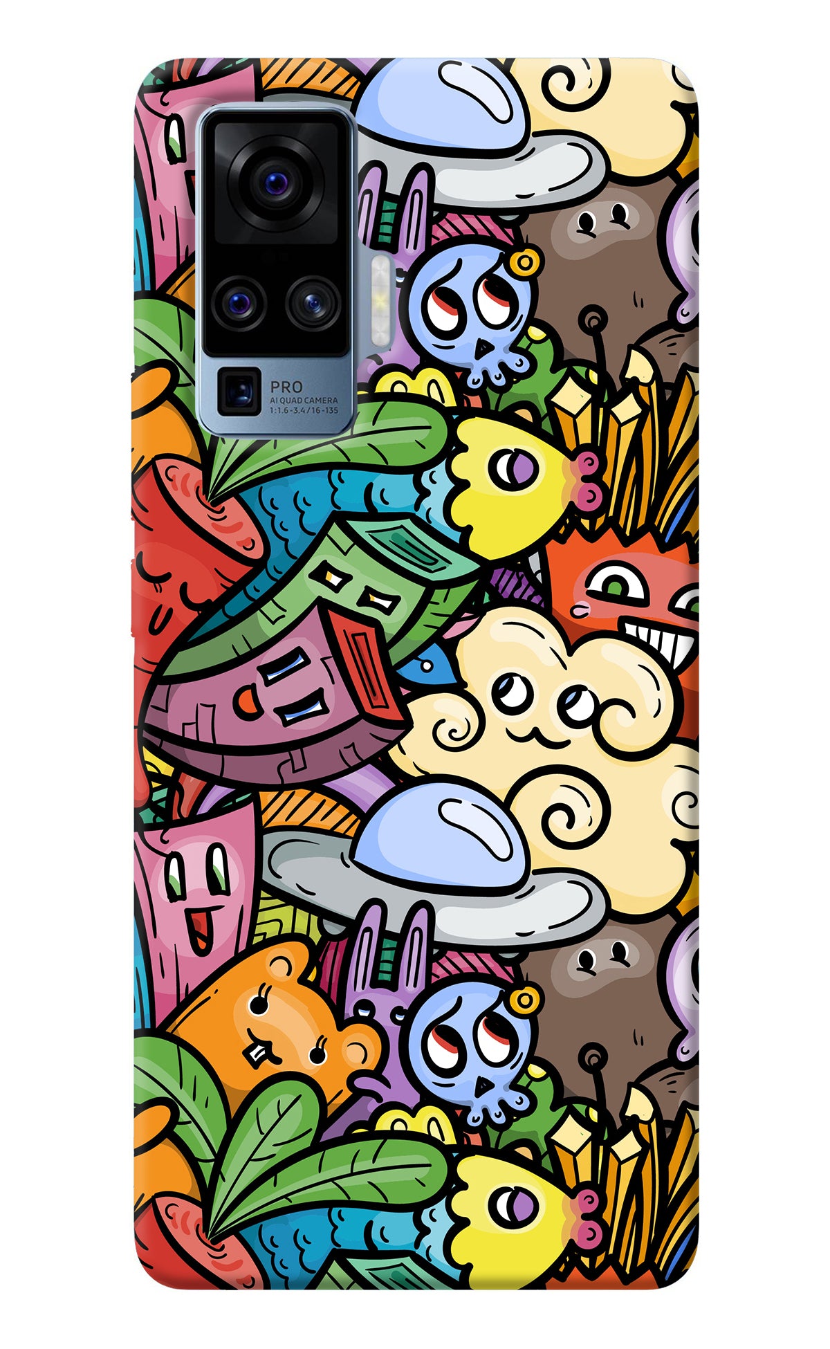 Veggie Doodle Vivo X50 Pro Back Cover