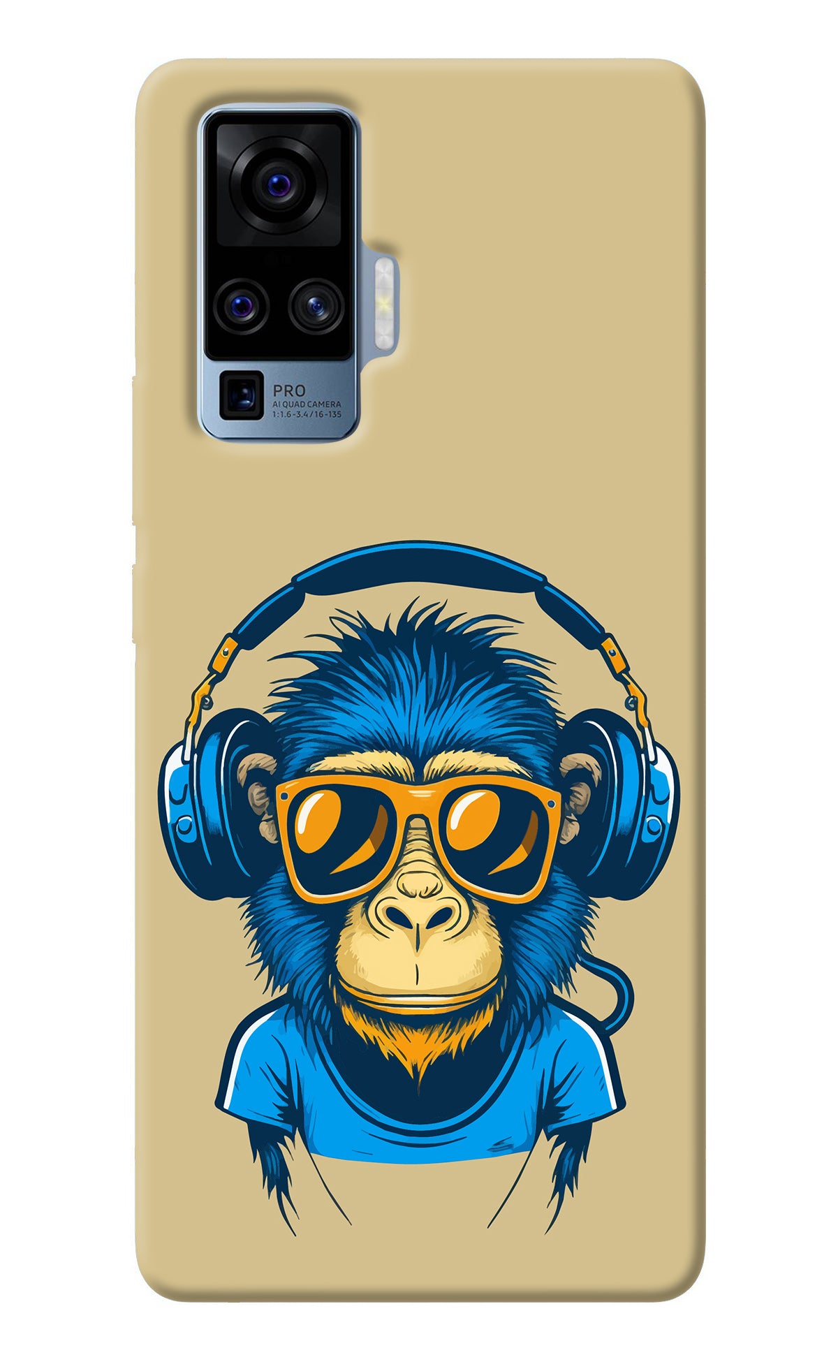 Monkey Headphone Vivo X50 Pro Back Cover