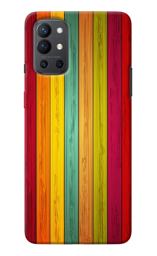 Multicolor Wooden Oneplus 9R Back Cover