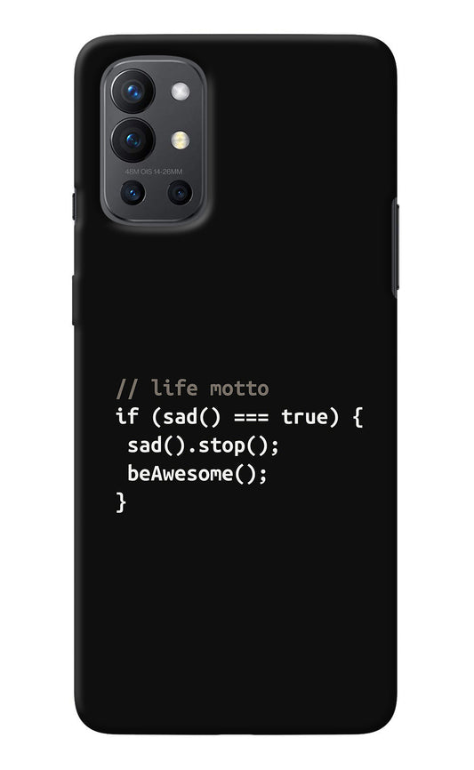 Life Motto Code Oneplus 9R Back Cover