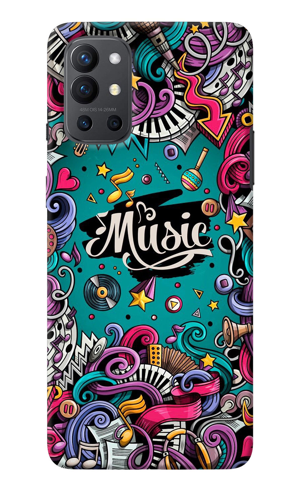 Music Graffiti Oneplus 9R Back Cover