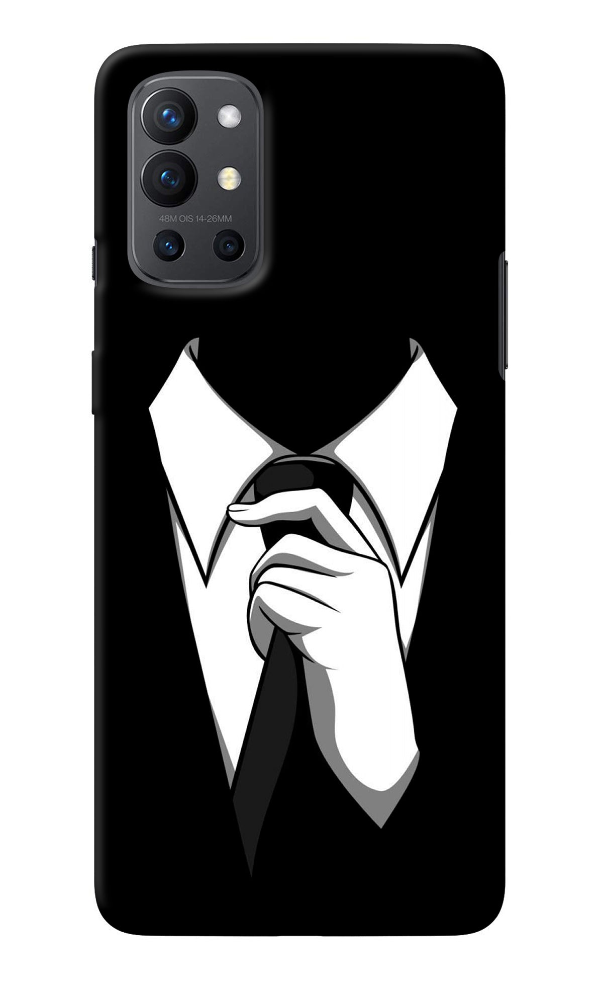 Black Tie Oneplus 9R Back Cover