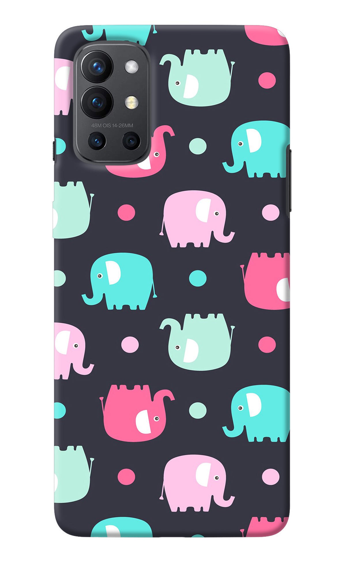 Elephants Oneplus 9R Back Cover