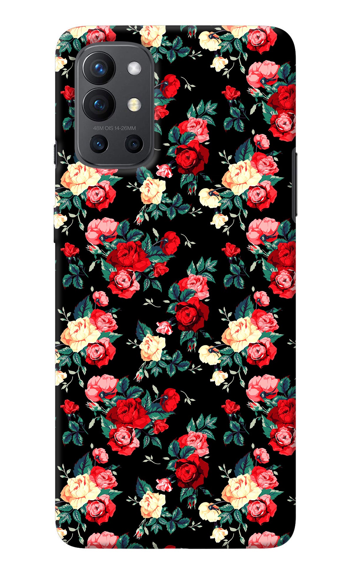 Rose Pattern Oneplus 9R Back Cover