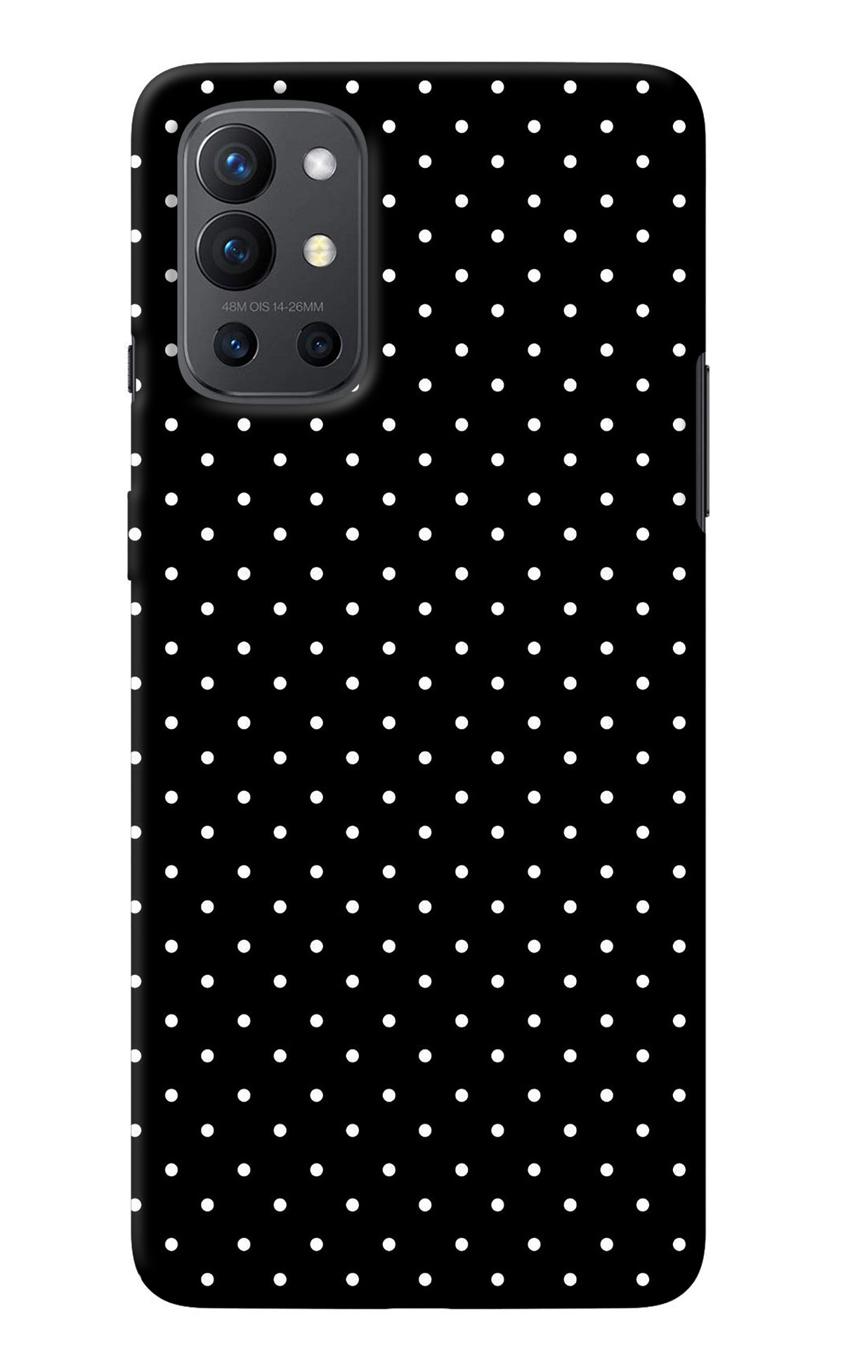 White Dots Oneplus 9R Back Cover