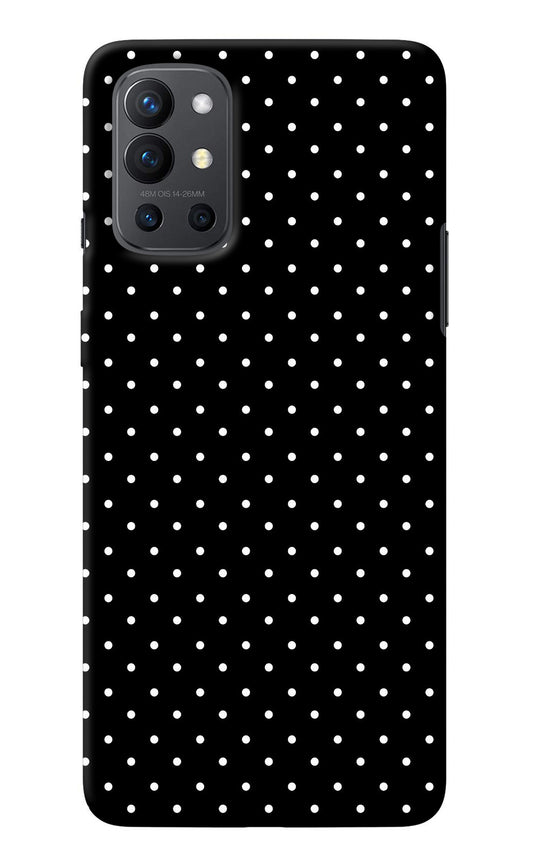 White Dots Oneplus 9R Back Cover