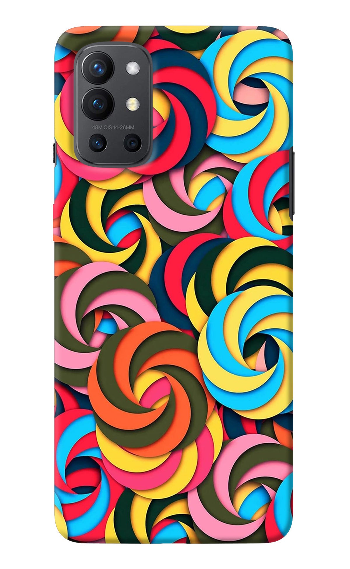 Spiral Pattern Oneplus 9R Back Cover