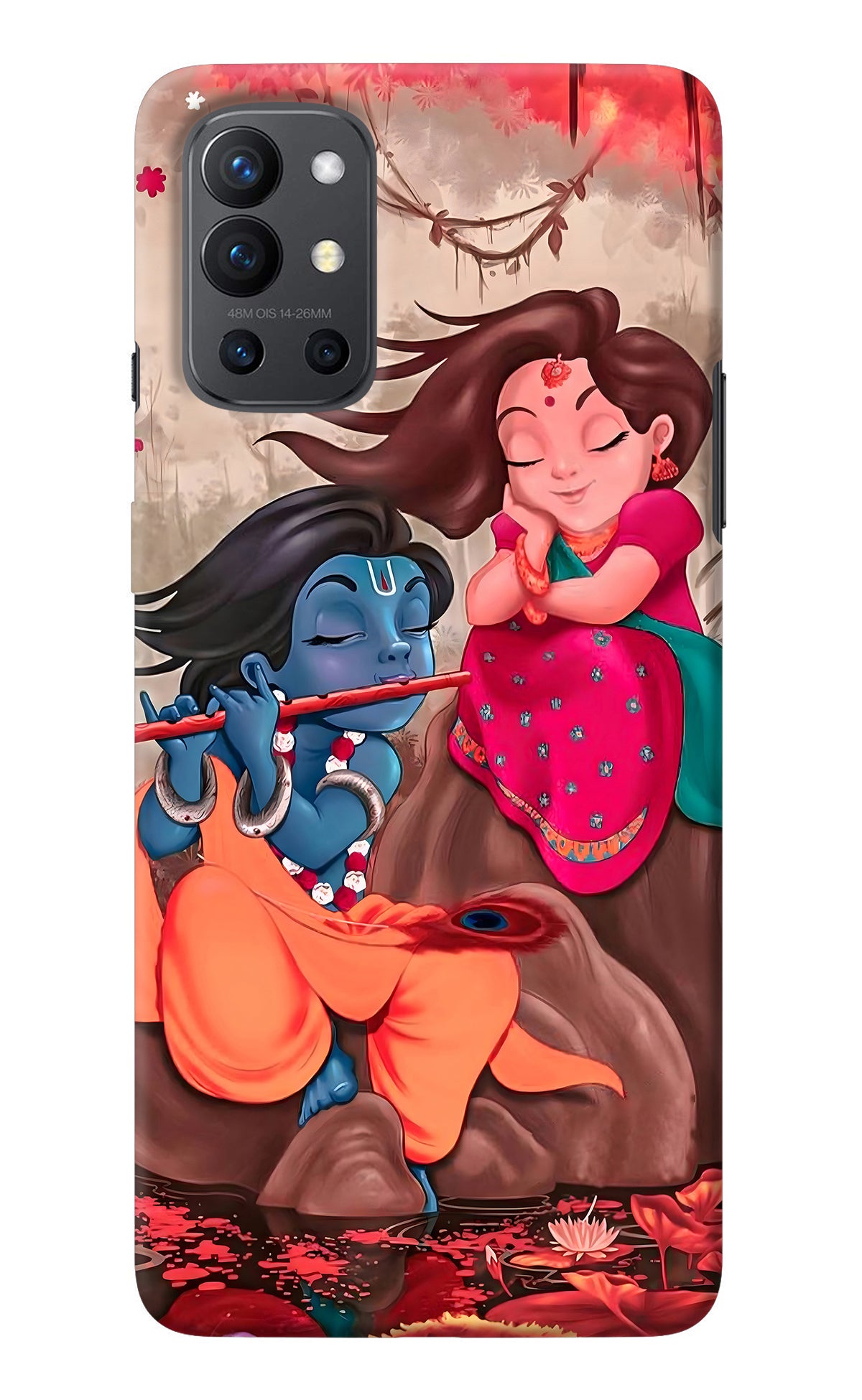 Radhe Krishna Oneplus 9R Back Cover