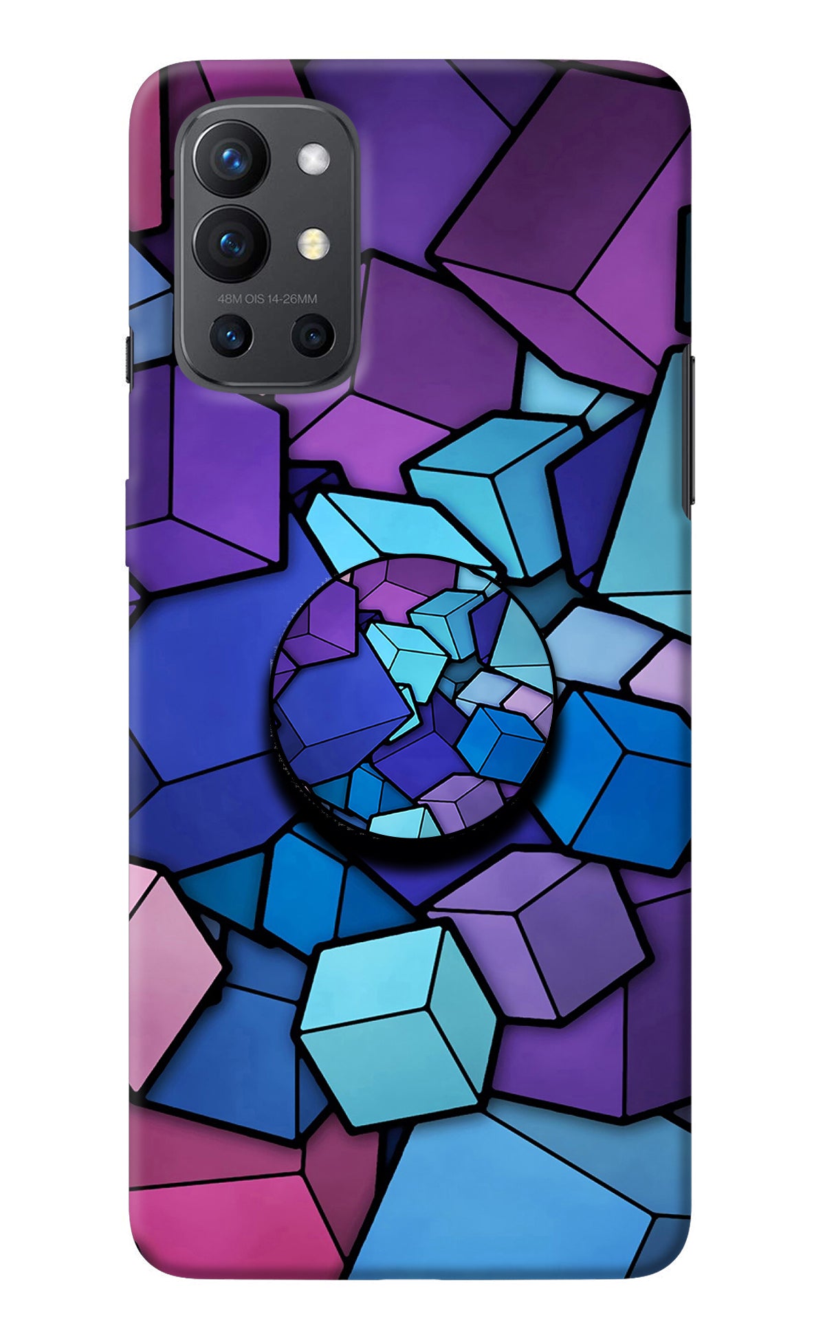 Cubic Abstract Oneplus 9R Pop Case