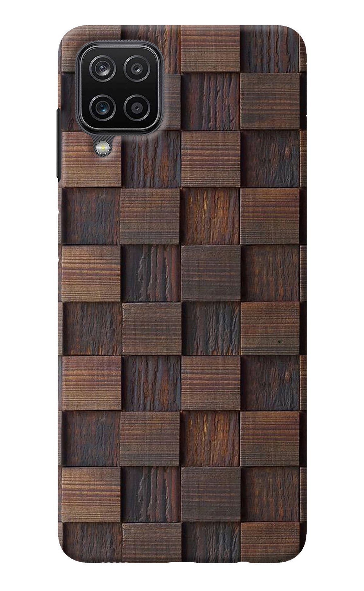 Wooden Cube Design Samsung M12/F12 Back Cover