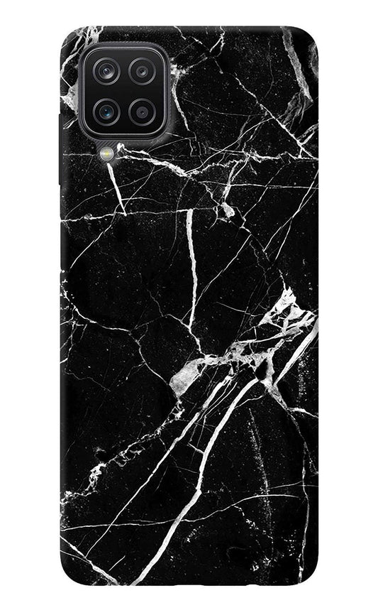 Black Marble Pattern Samsung M12/F12 Back Cover