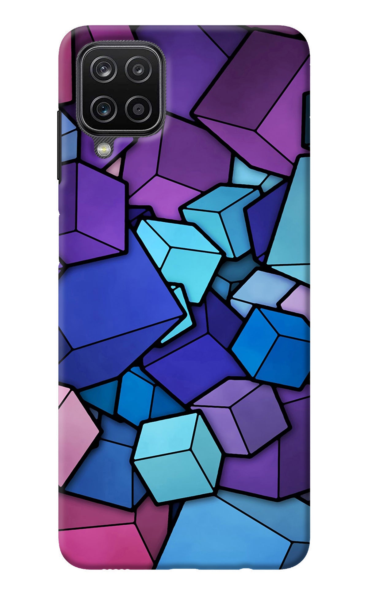 Cubic Abstract Samsung M12/F12 Back Cover