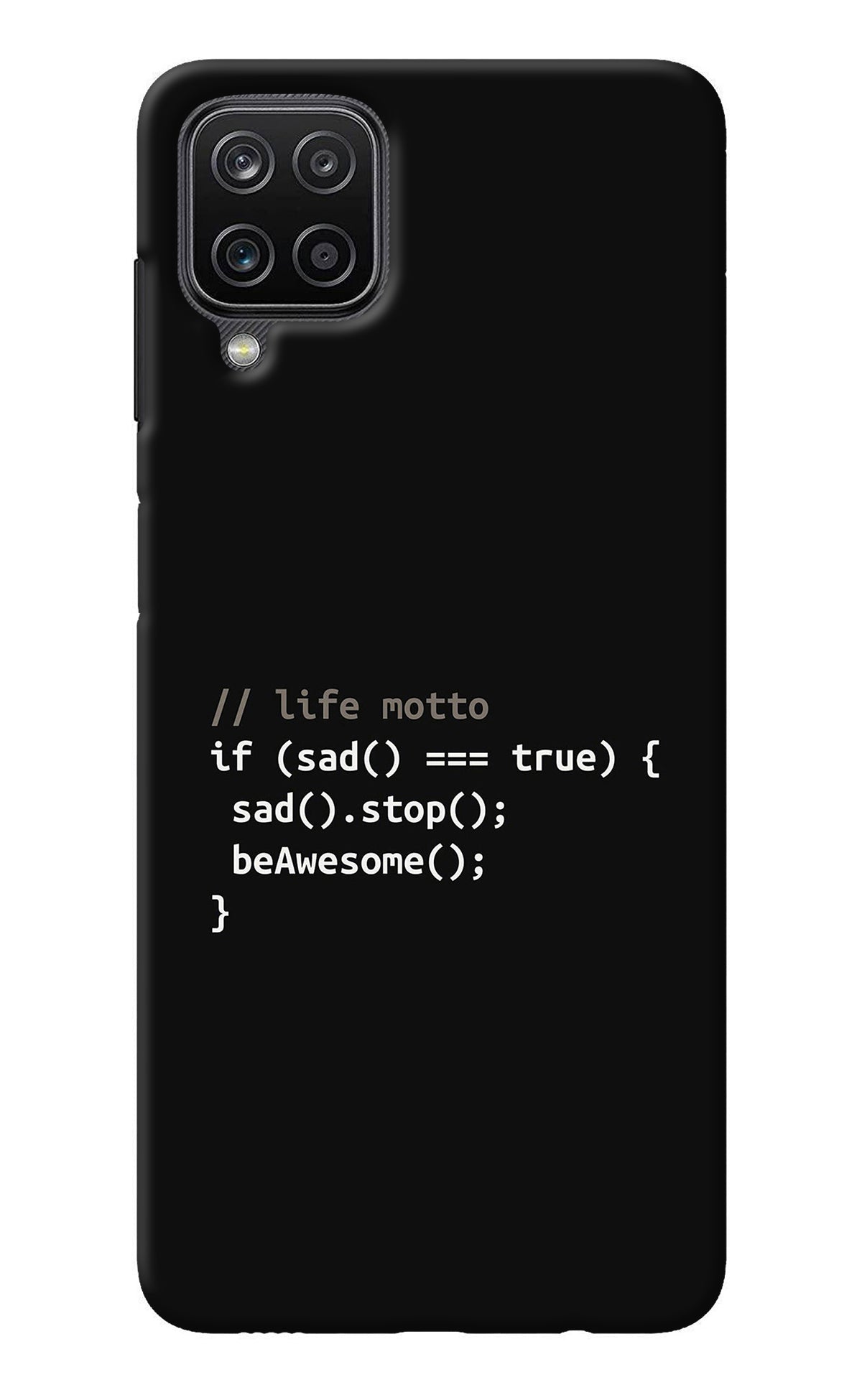 Life Motto Code Samsung M12/F12 Back Cover