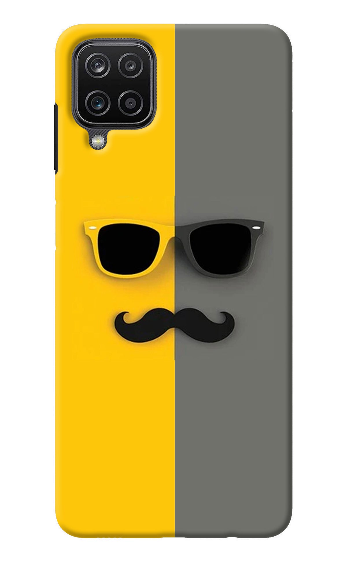 Sunglasses with Mustache Samsung M12/F12 Back Cover