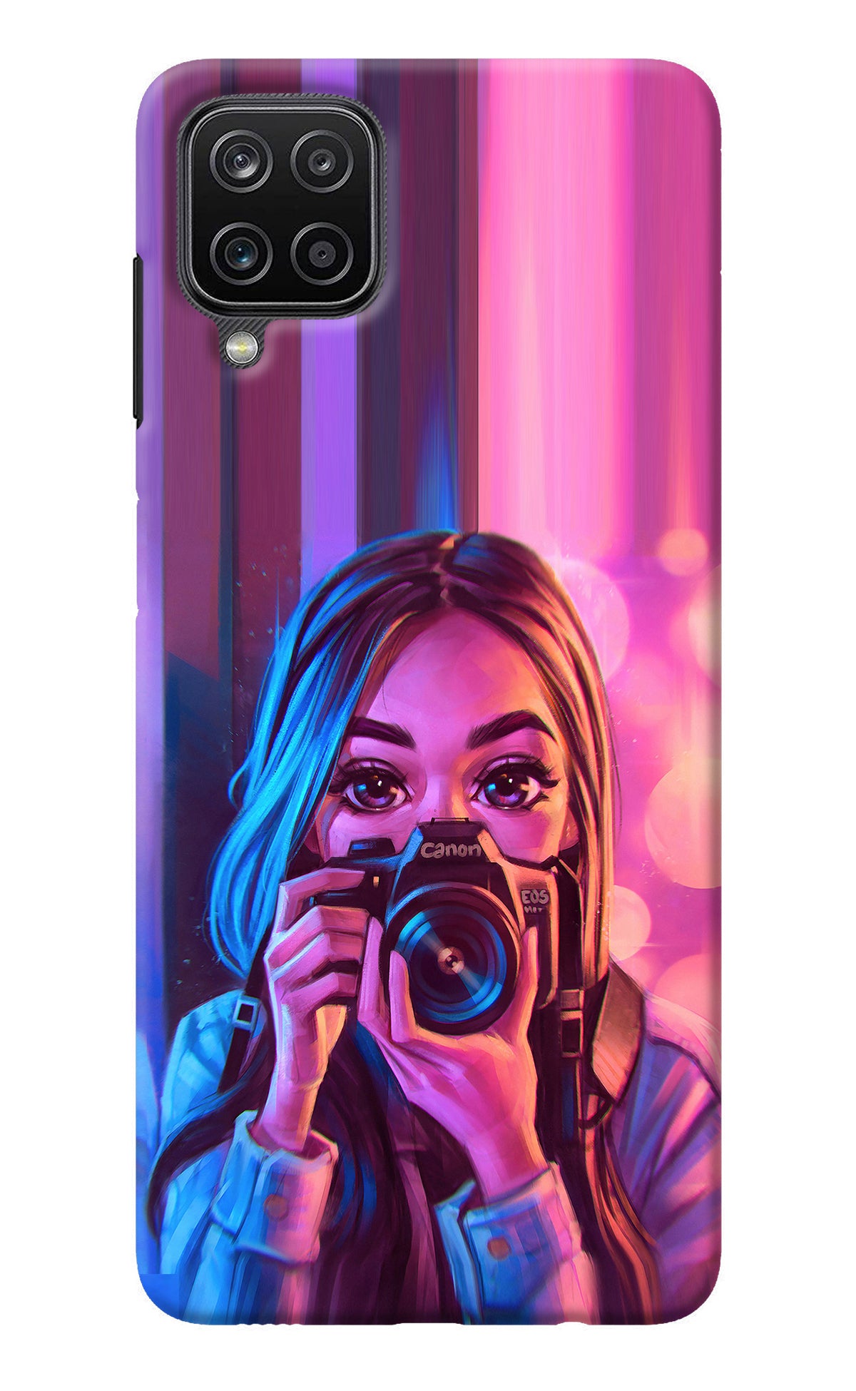 Girl Photographer Samsung M12/F12 Back Cover